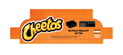 CHEETOS BIG CHEESE AOP Bifold Wallet, Slim Wallet with Decorative Tin Unisex