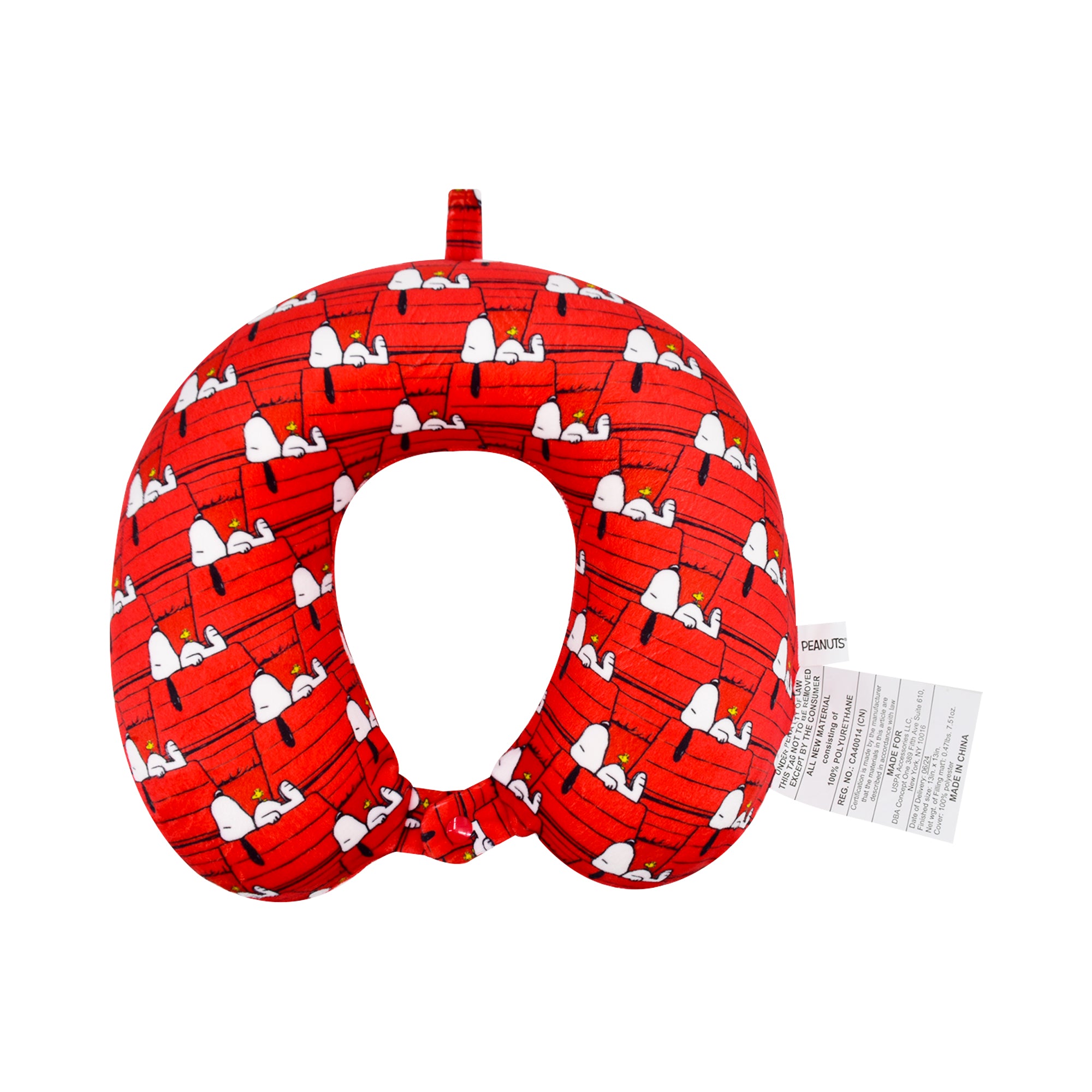 Peanuts Snoopy Dog House Memory Foam Travel Neck Pillow