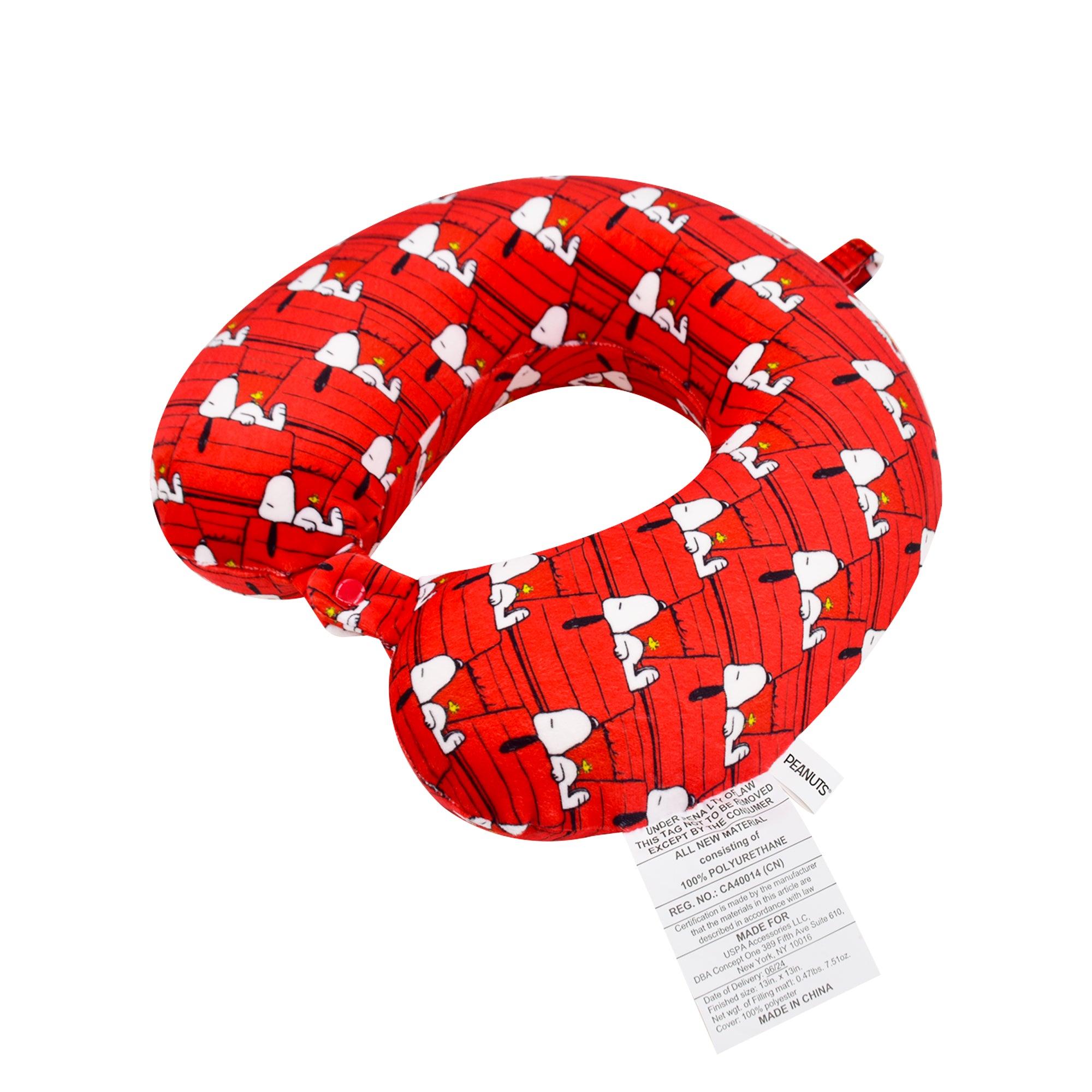 Peanuts Snoopy Dog House Memory Foam Travel Neck Pillow