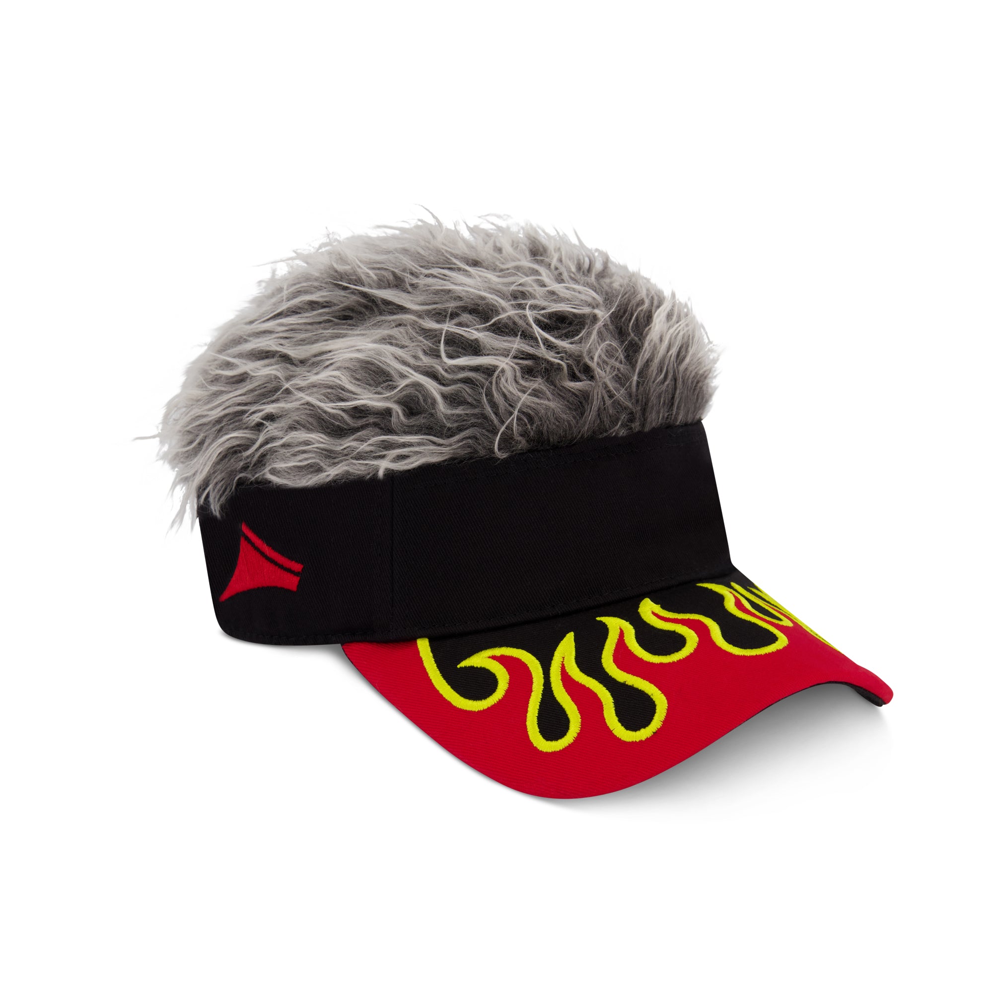 Women's Sun Visor Cap with Fake Hair, Adjustable Baseball Hat