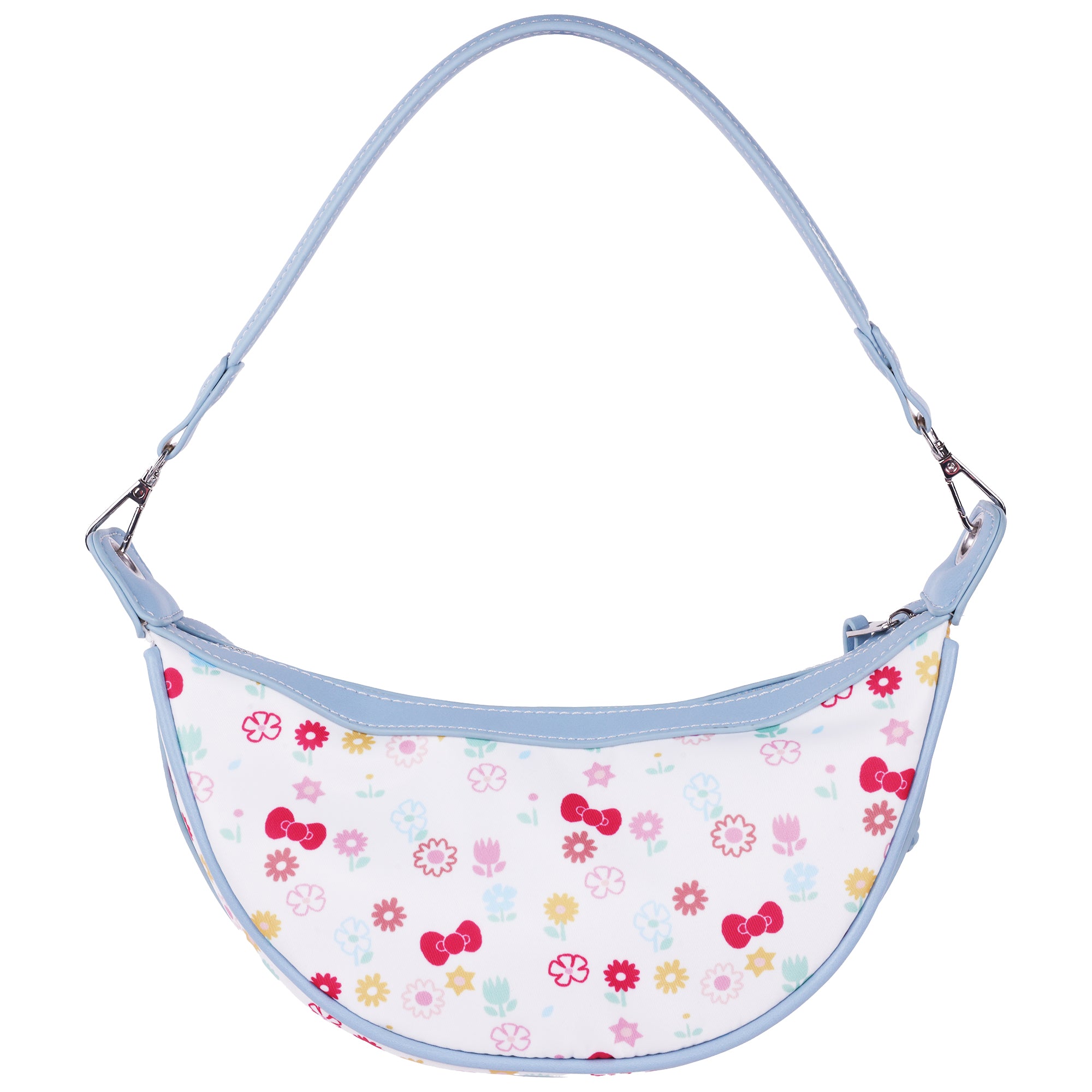 Hello Kitty Floral Print Top Zip Shoulder Bag