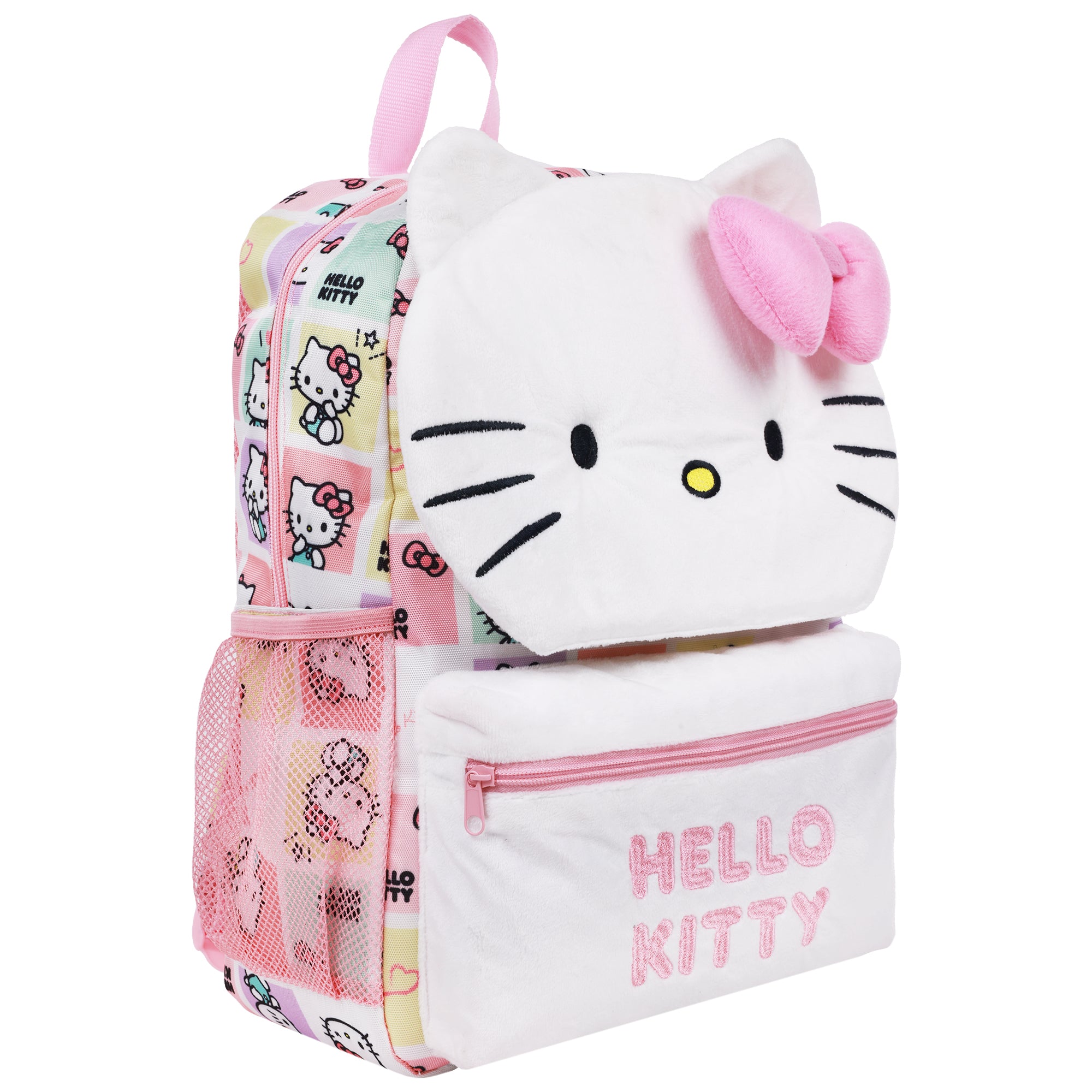 Hello Kitty Plush Face Backpack with 3D Bow