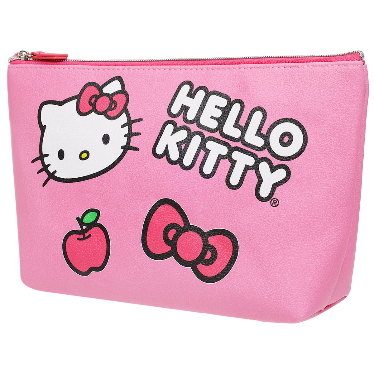 Hello Kitty Icon & Logo Travel Cosmetic Bag – Pink