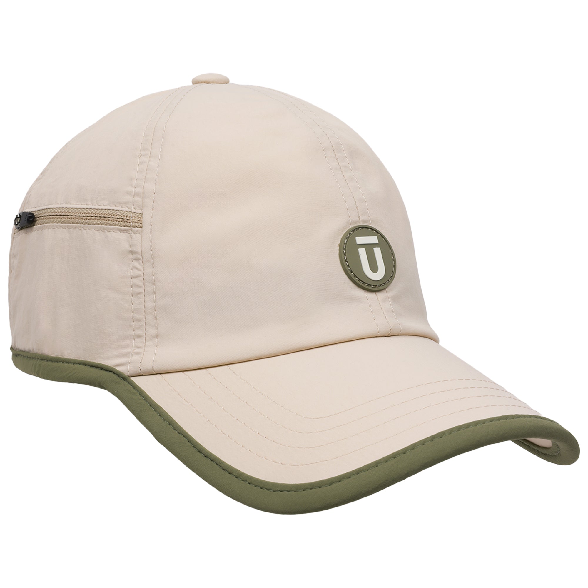 FŪL Contrast Binding Nylon Cap with Rubber Patch and Elastic Bungee