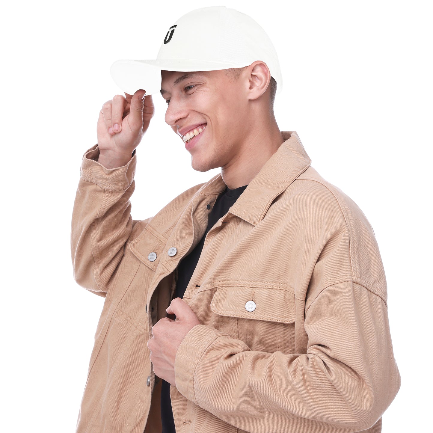 FŪL Men’s Stretch Performance Cap with Mesh Inset and Raised Rubber Logo