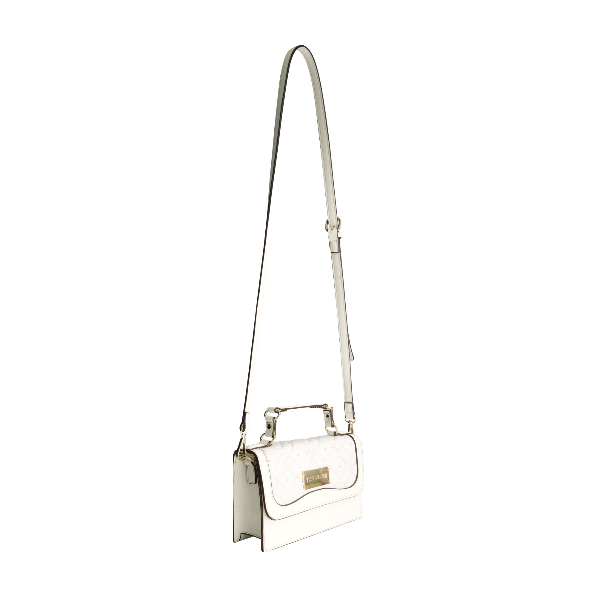 True Religion Studded Denim Flap Bag