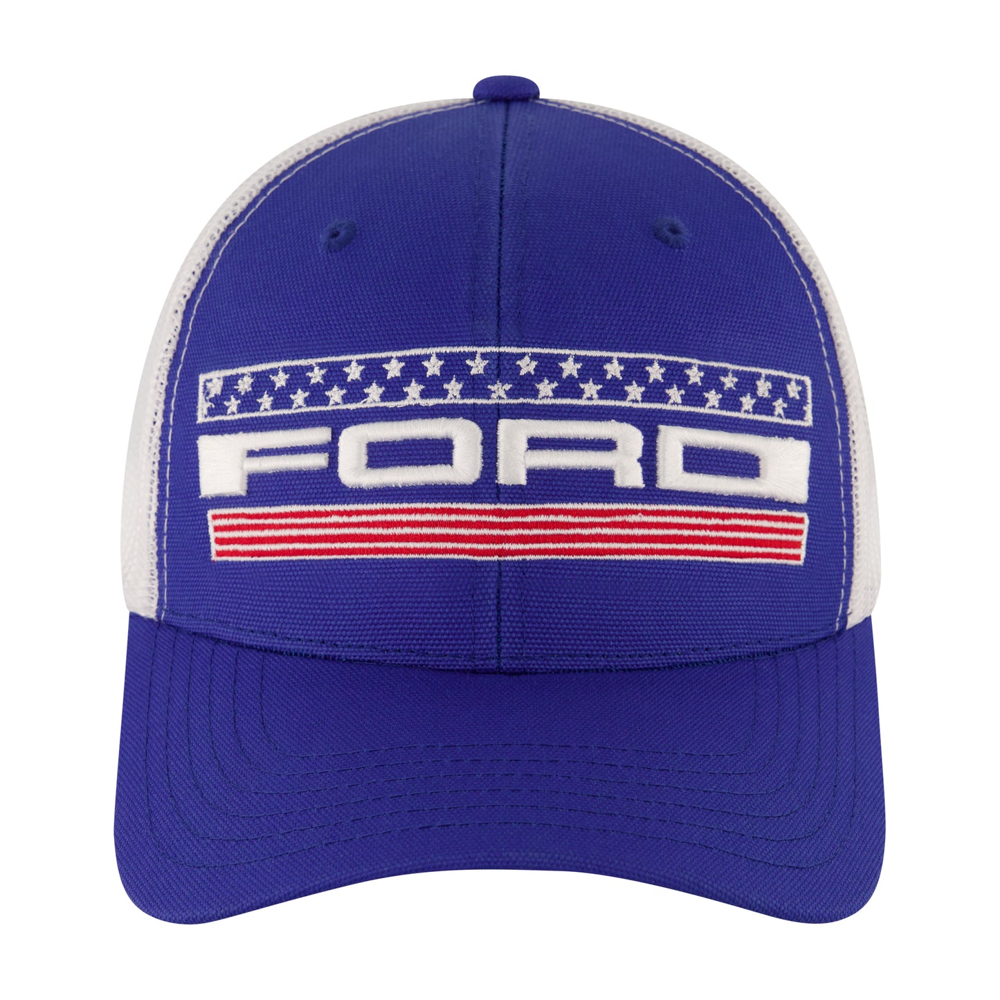 Ford Stars and Stripes Trucker Hat - Royal Blue/White