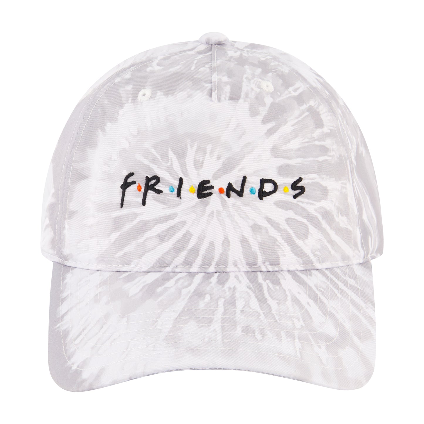 Wb Friends White Tie Dye Logo Baseball Cap,White