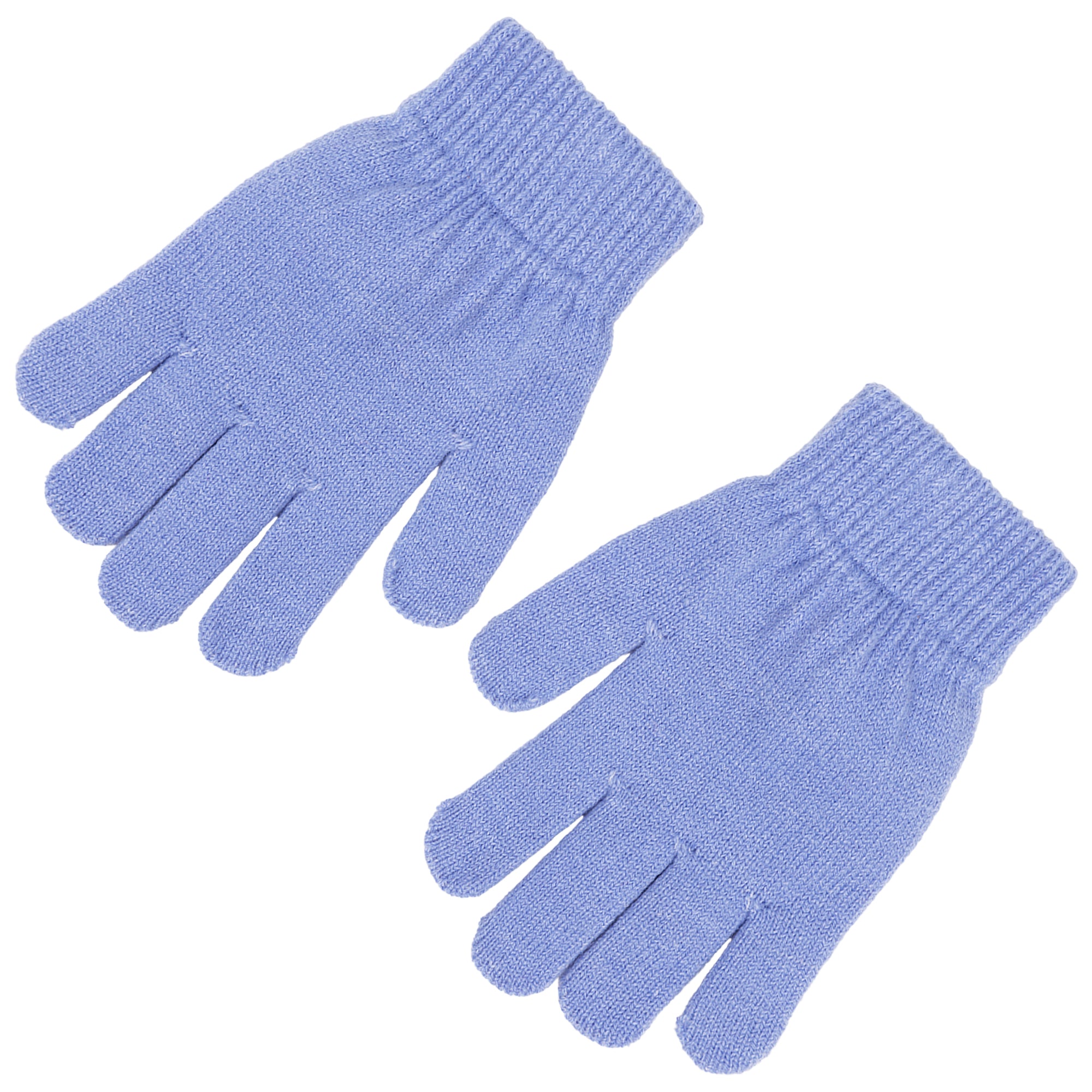 Disney Frozen Anna and Elsa Girls 4-Pack Winter Gloves, Soft Knit Cold Weather Glove Set for Kids, Size 4-7 Years, White/Purple