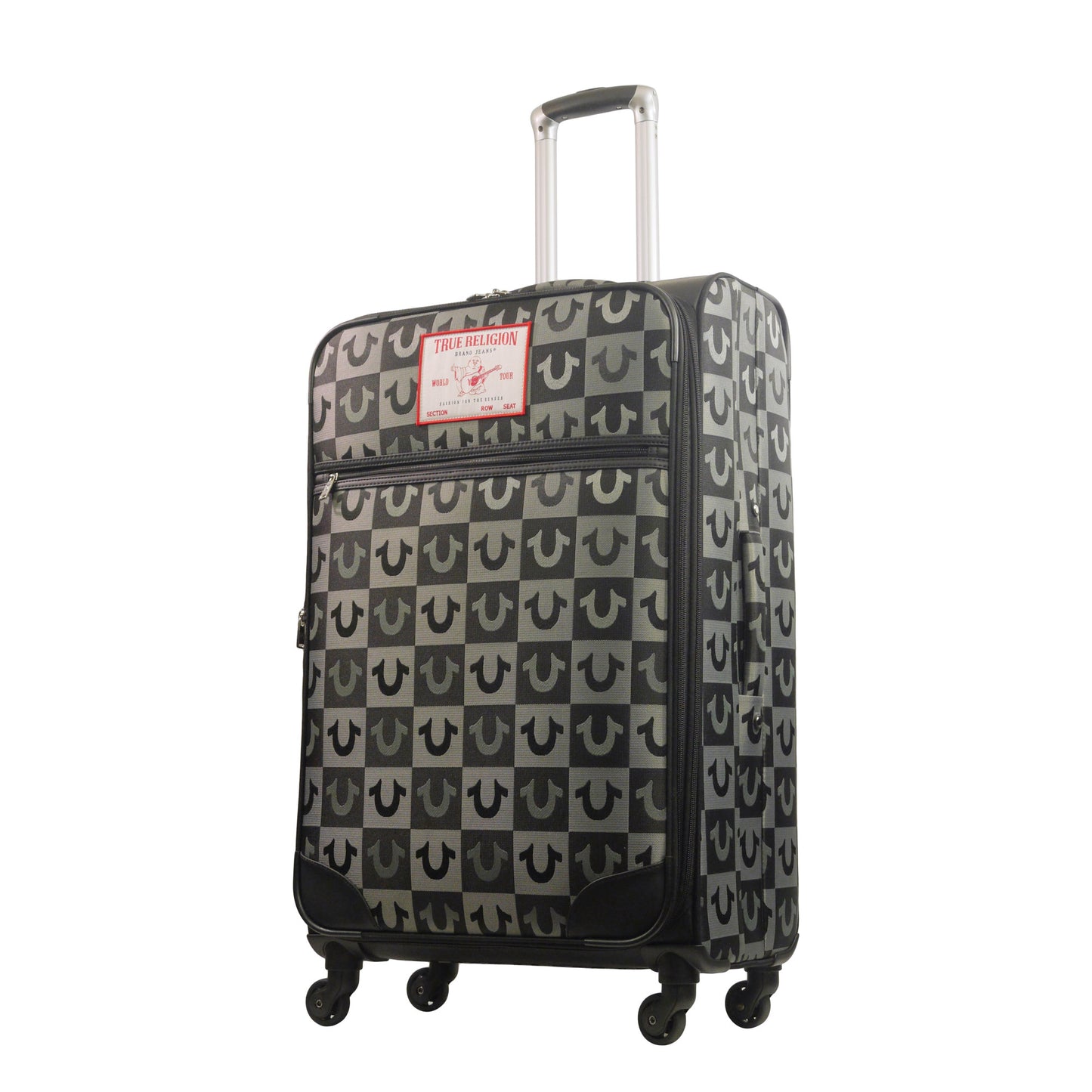 True Religion Soft Sided 31" Expandable, Spinner Luggage, BLACK