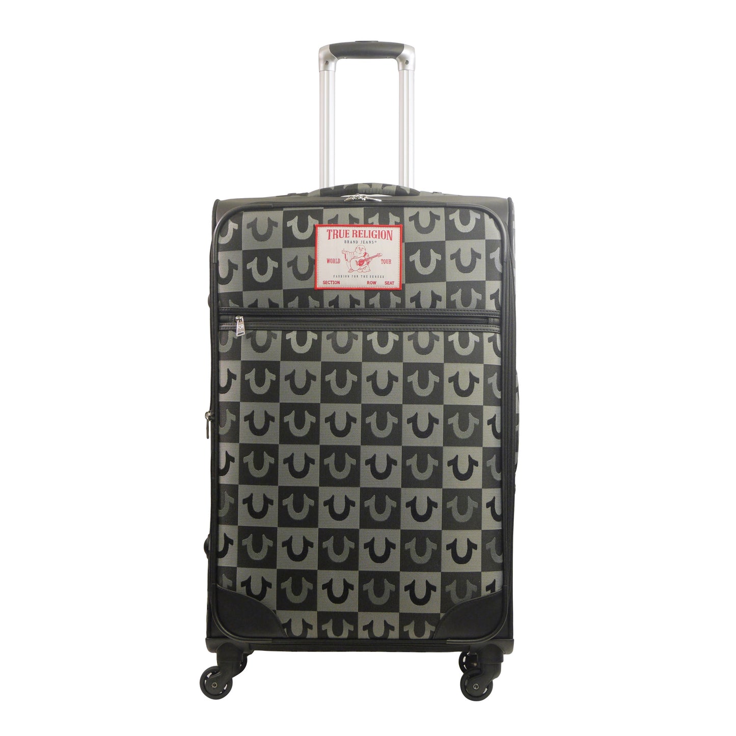 True Religion Soft Sided 31" Expandable, Spinner Luggage, BLACK