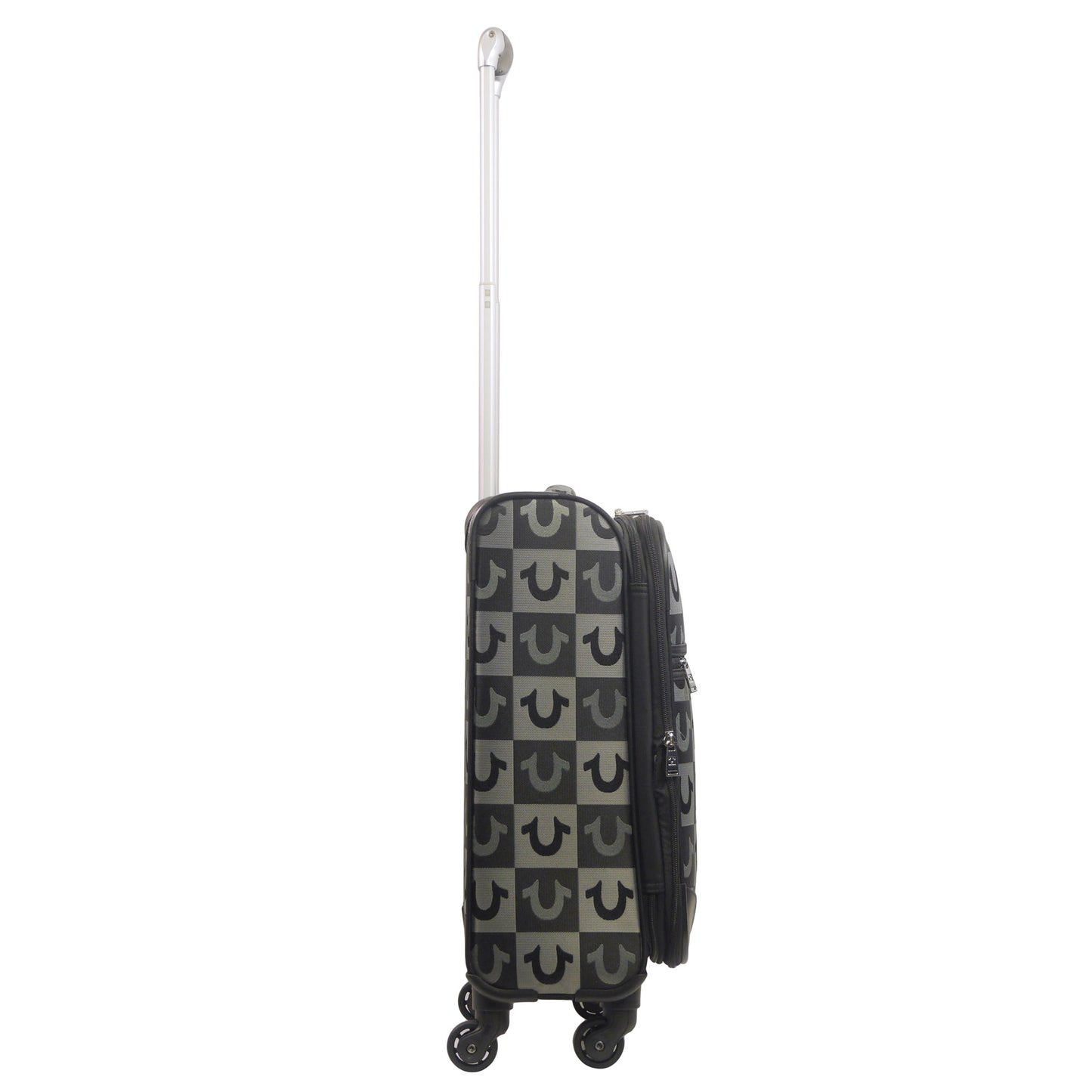 True Religion Soft Sided 23" Expandable, Spinner Luggage, BLACK
