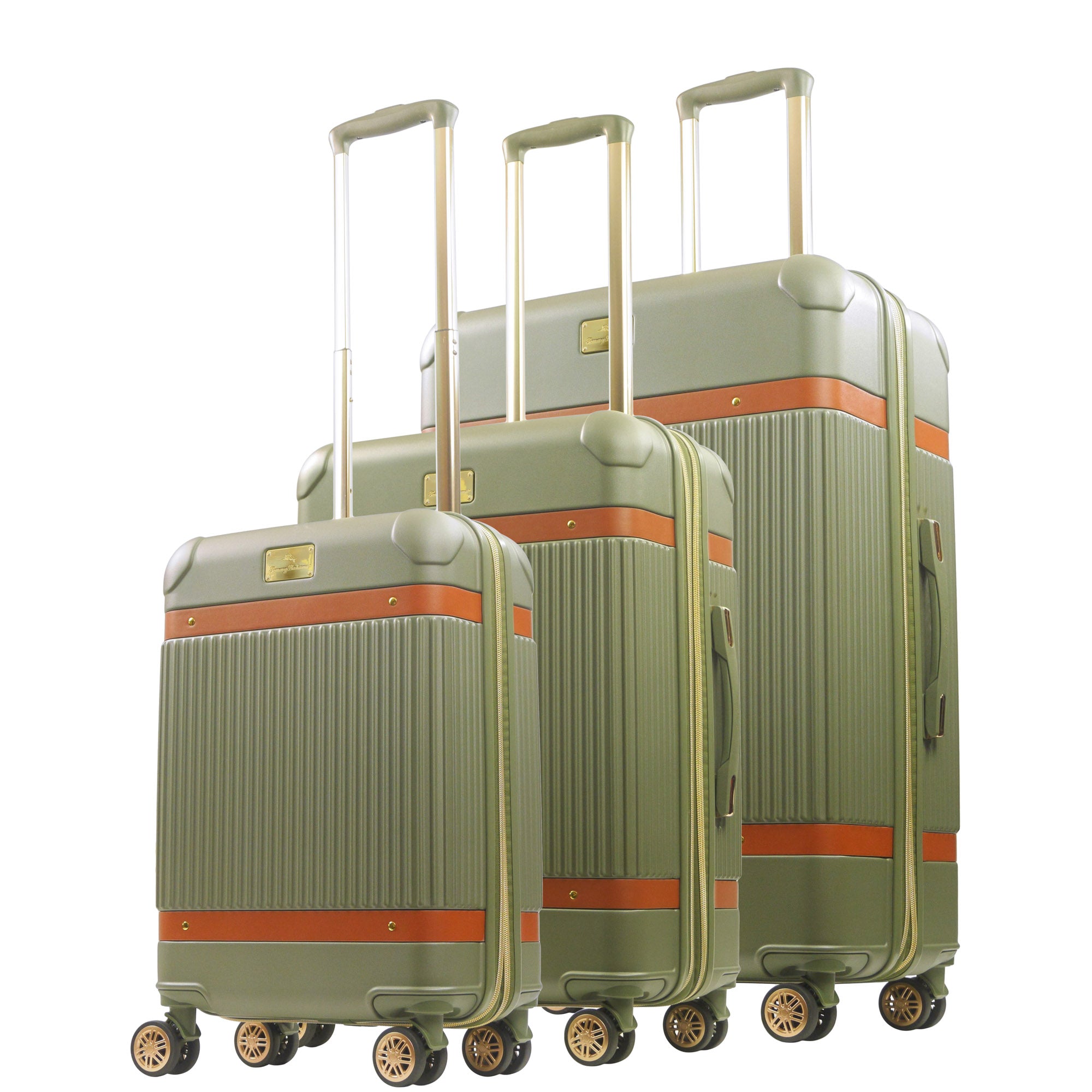 Tommy Bahama 3-Piece Hard-Sided Luggage Set stripes