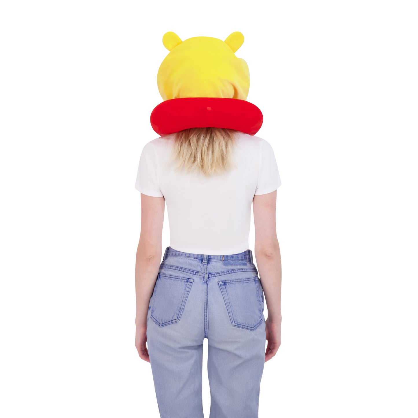 Disney Winnie The Pooh Hooded Neck Pillow, Memory Foam Travel Accessories for Airplane, Car, and Office, Comfortable and Breathable, Orange