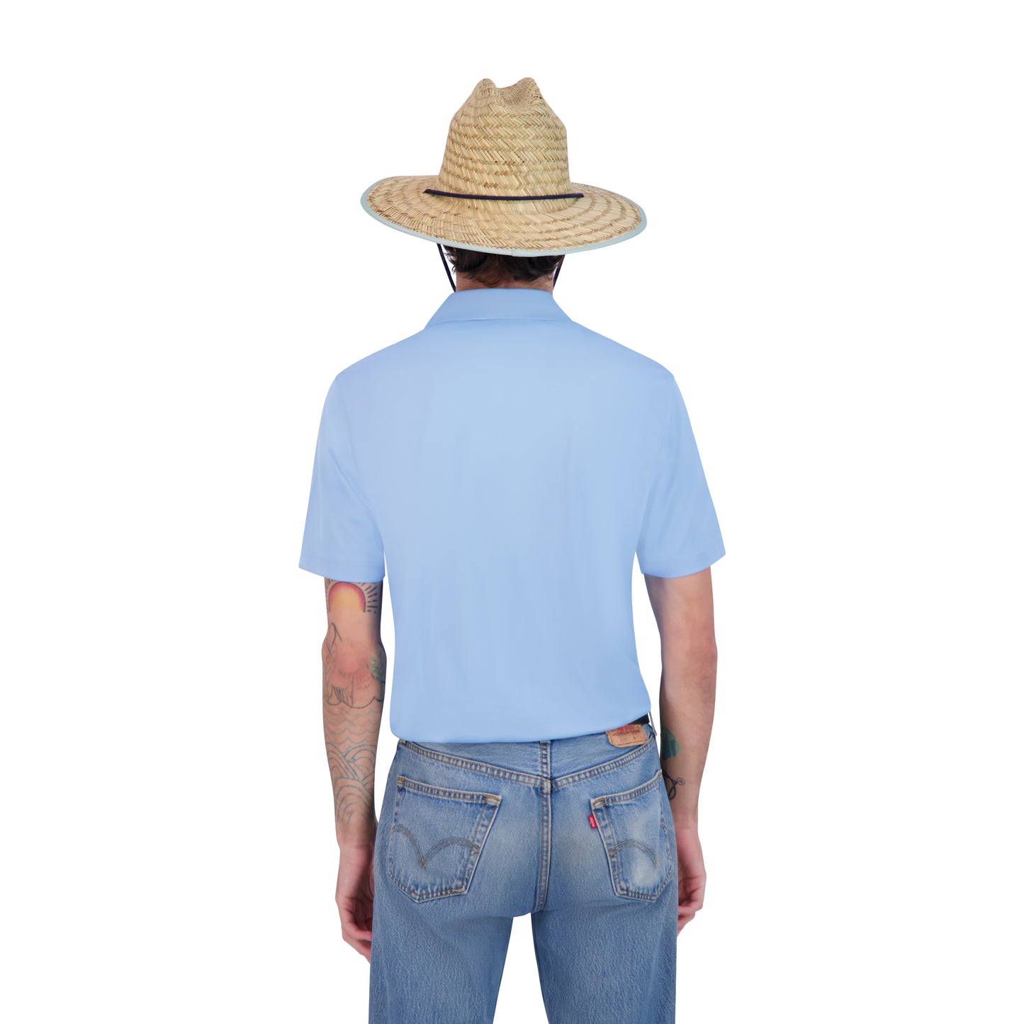 Element Woven Seagrass Lifeguard Hat with Solid Under Brim & Chin Cord