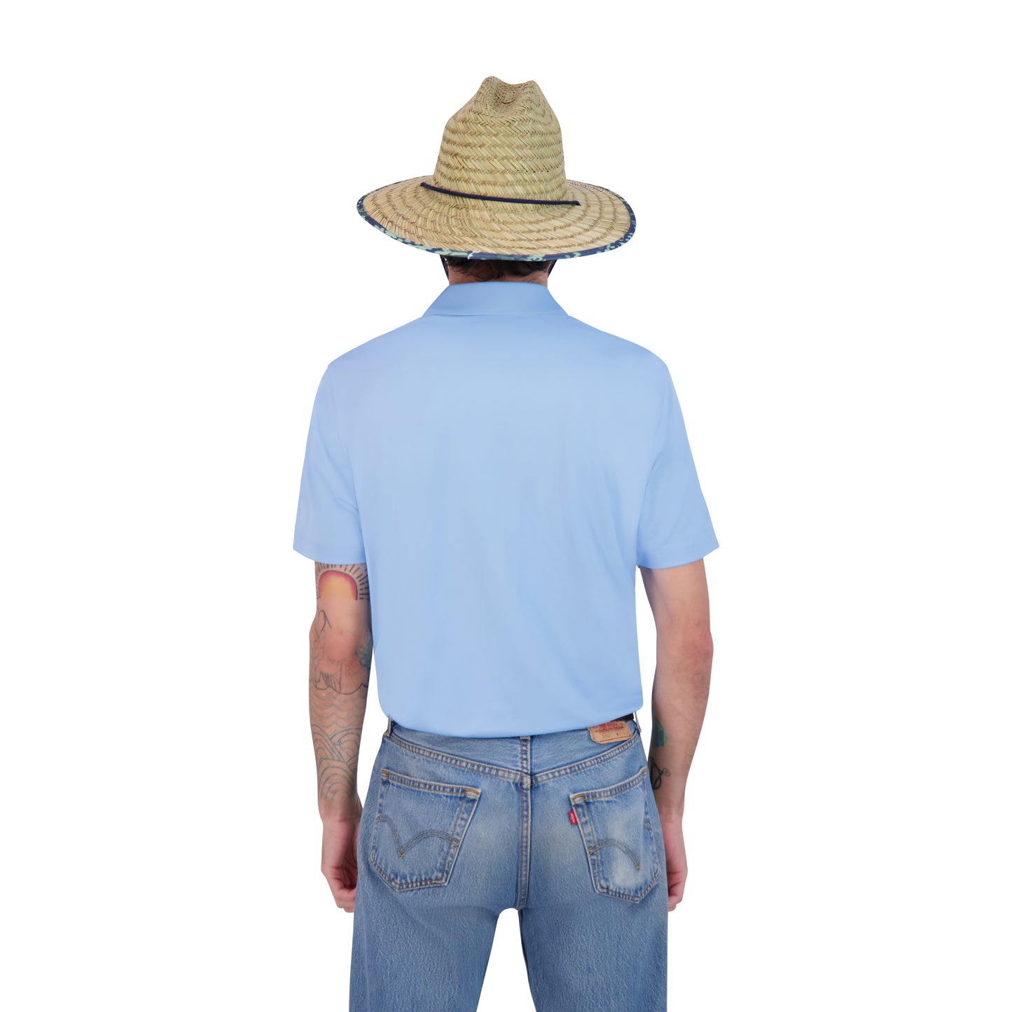 Element Woven Seagrass Lifeguard Hat with Camo Under Brim and Braided Chin Cord