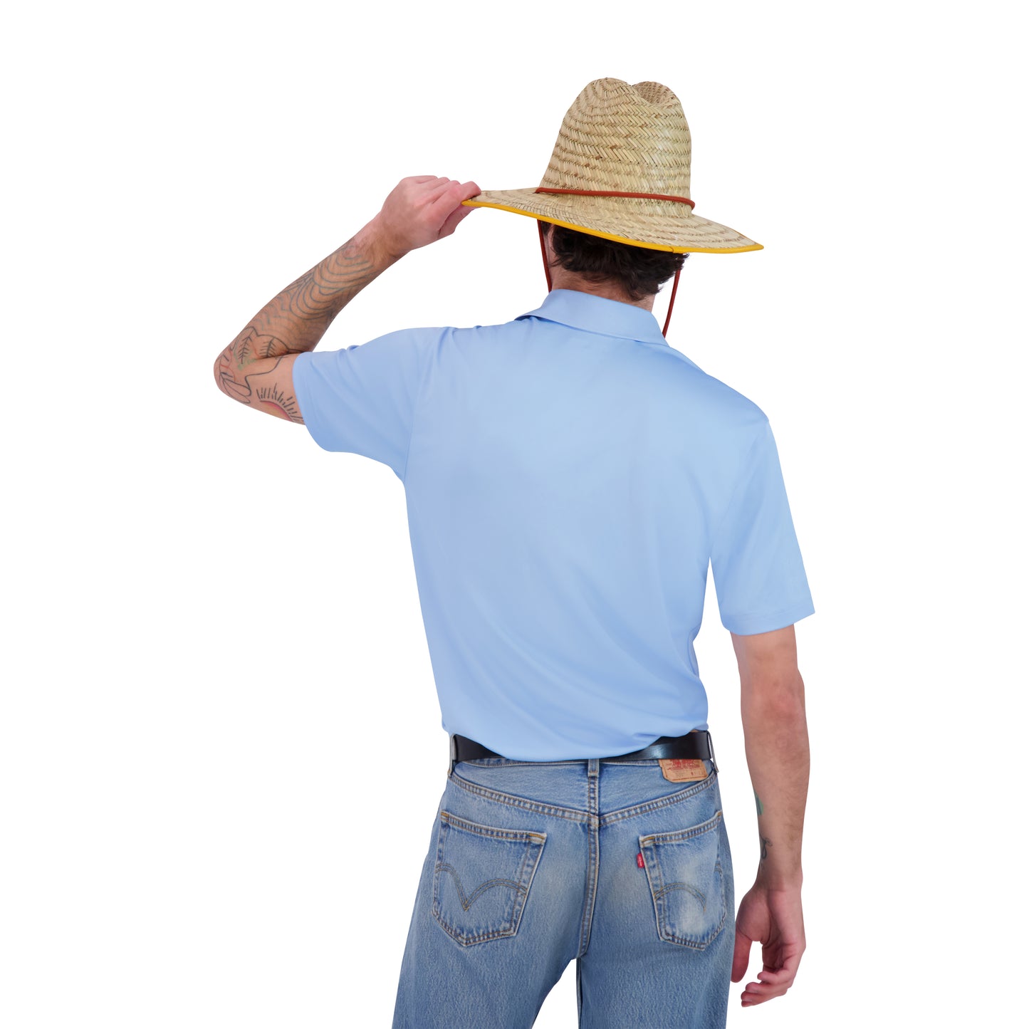 Element Woven Seagrass Lifeguard Hat with Solid Under Brim & Chin Cord