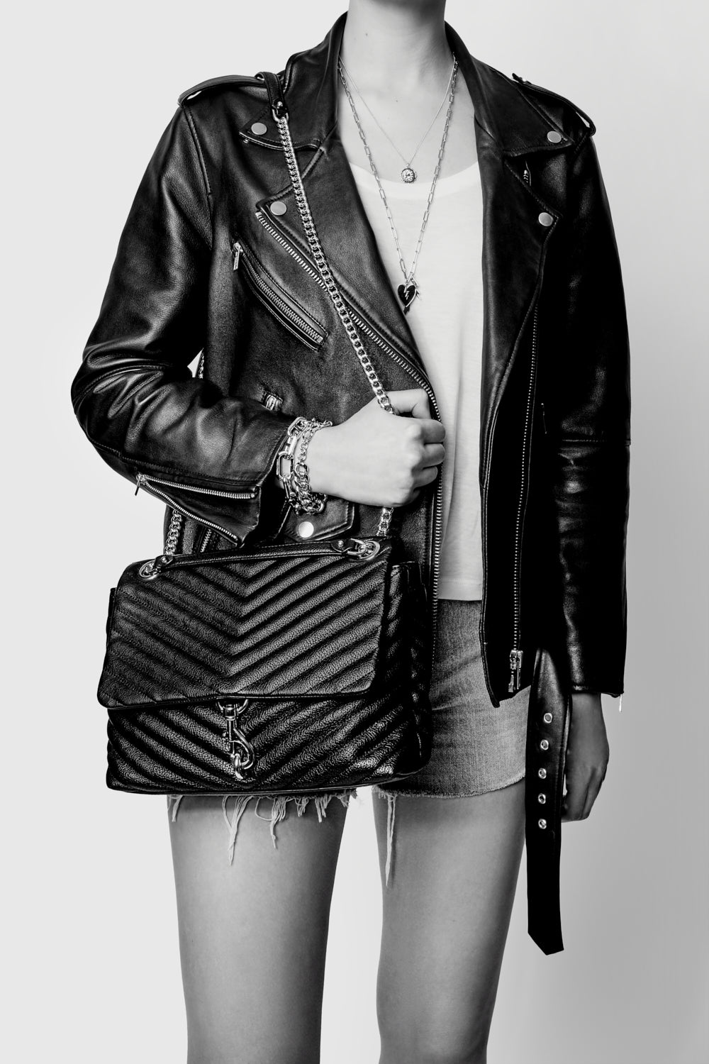Rebecca Minkoff Edie Flap Shoulder Bag Black
