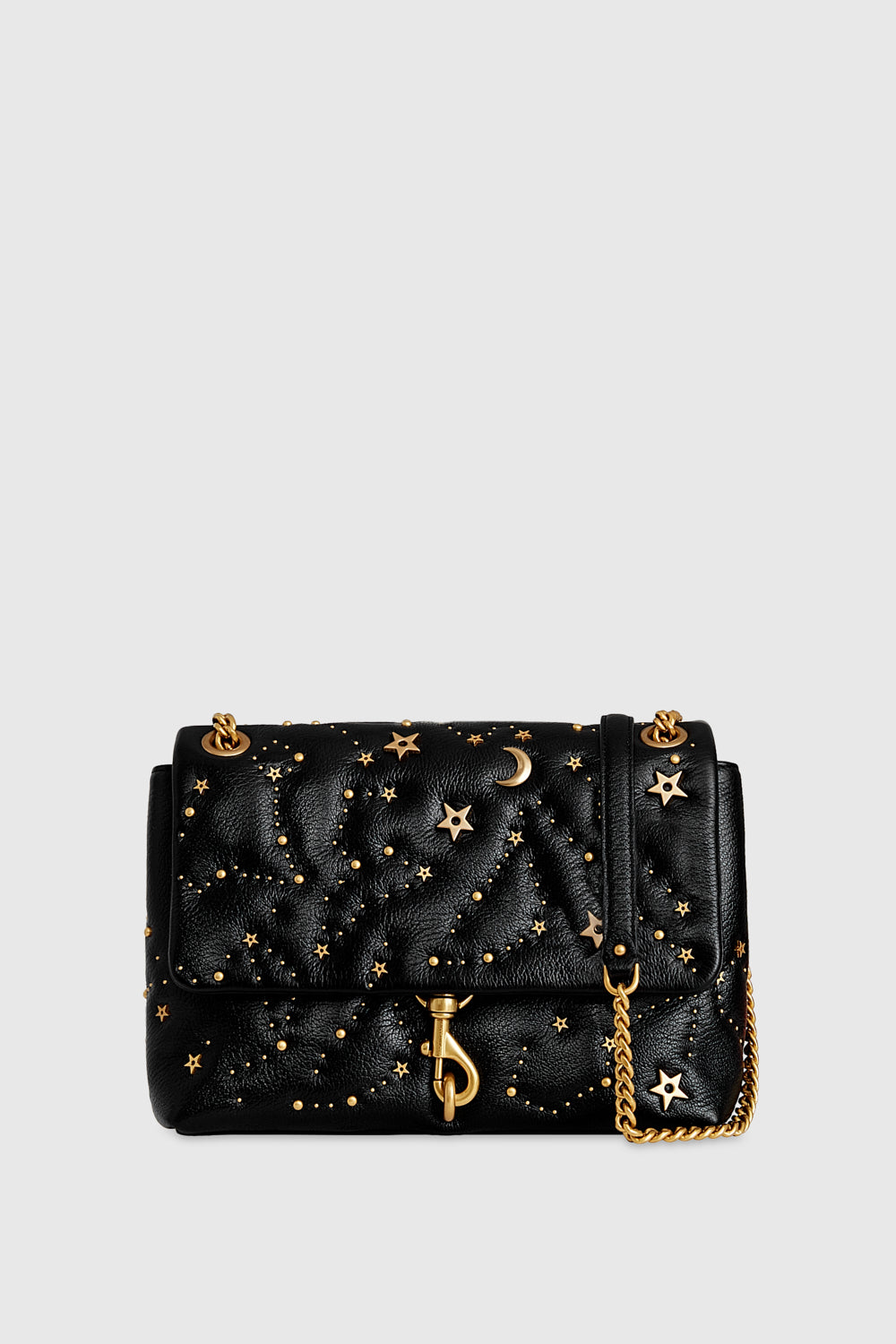 Rebecca Minkoff Edie Flap Shoulder With Celestial Studs Black