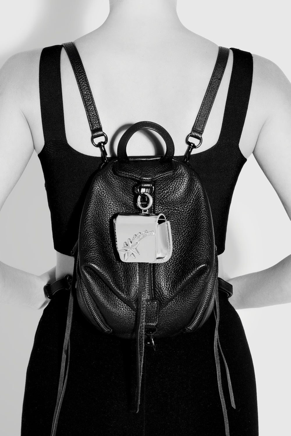 Rebecca Minkoff Air Pod Case With Shooting Stars Black