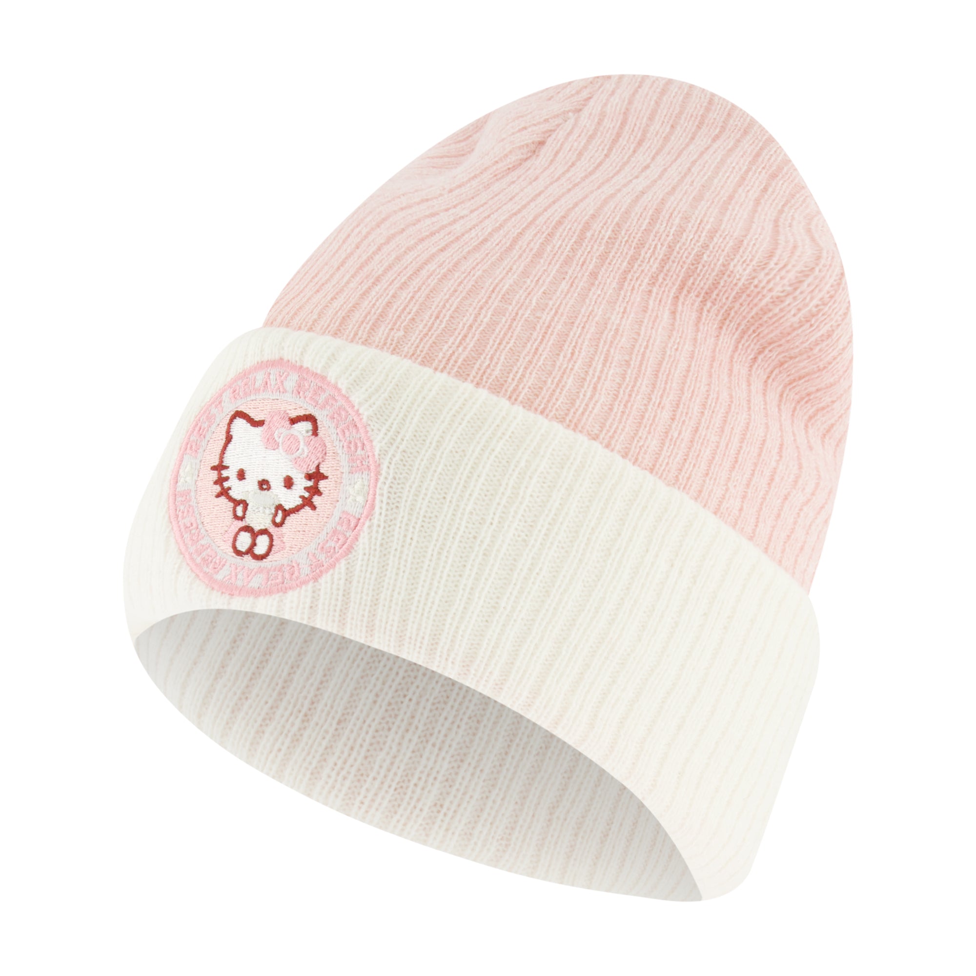 Sanrio Hello Kitty Ribbed Cuffed Beanie – Pink