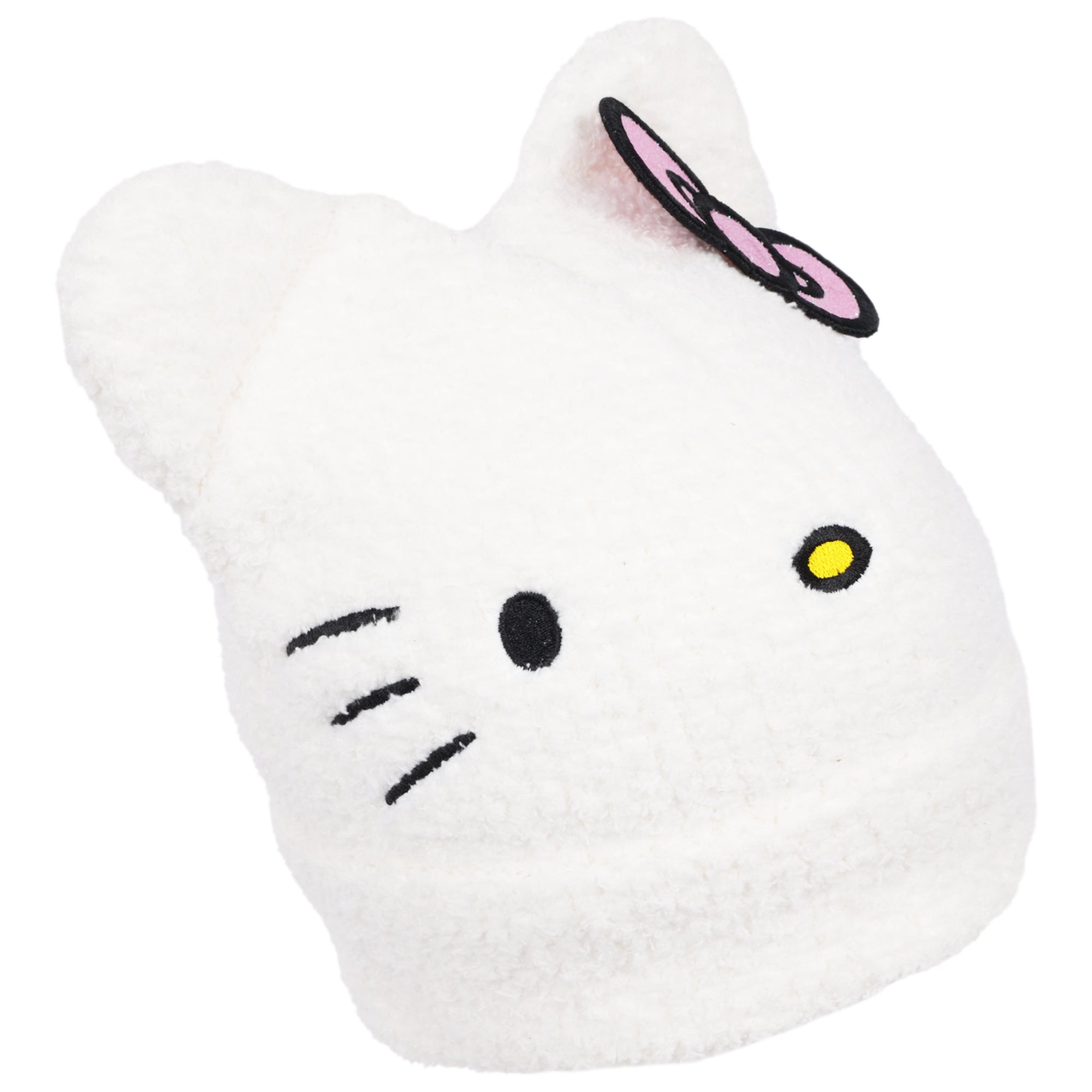 Sanrio Hello Kitty White Beanie with Glitter Bow