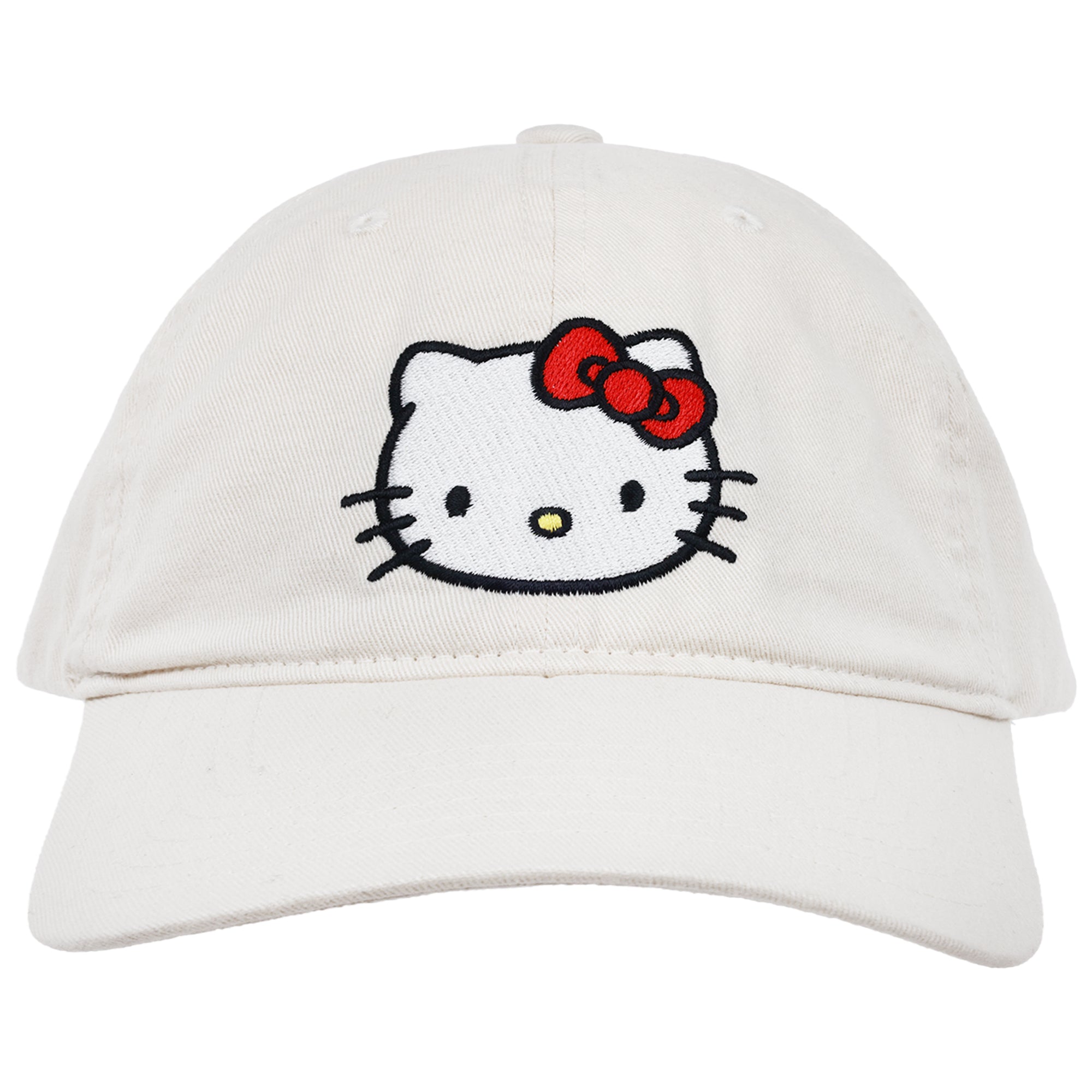 Hello Kitty Embroidered Cream Dad Cap