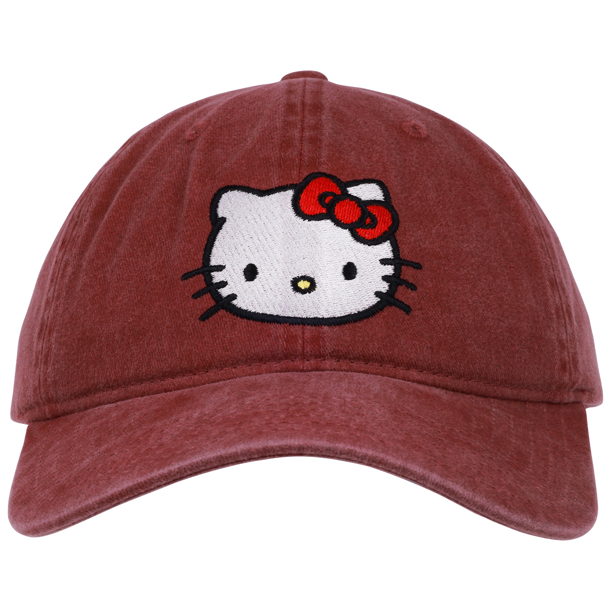 Hello Kitty Embroidered Washed Rose Dad Cap