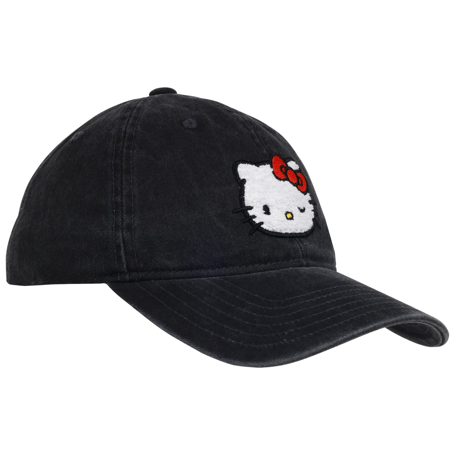 Hello Kitty Chenille Patch Dad Cap Black