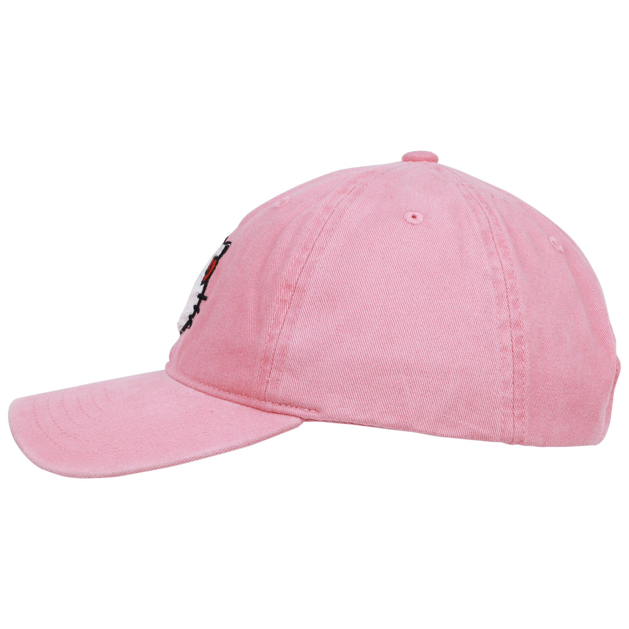 Concept One Hello Kitty Baseball Cap, Adjustable Cotton Dad Hat with Curved Brim, Chenille Patch