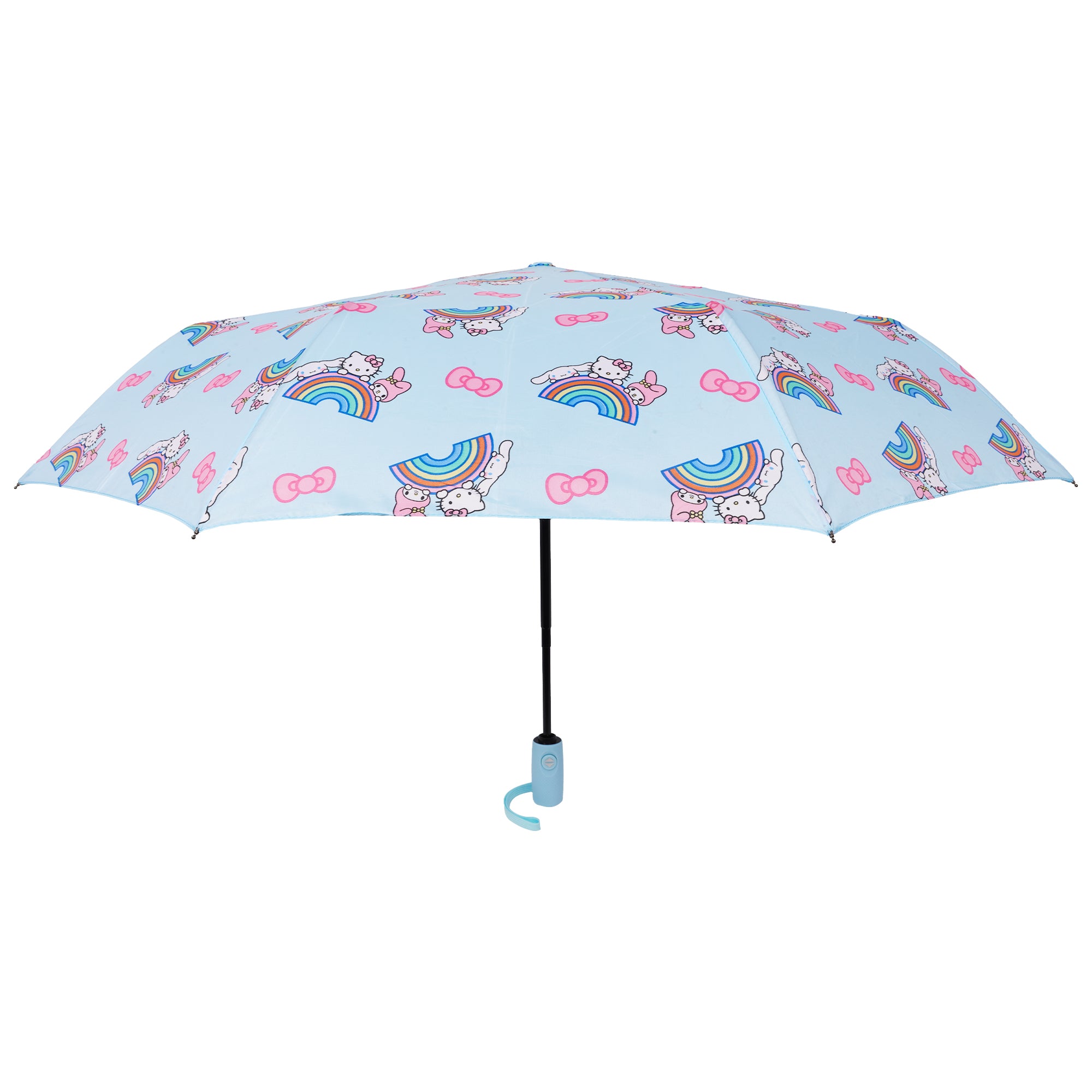 Sanrio Hello Kitty and Friends Rainbow Compact Umbrella with Automatic Open/Close