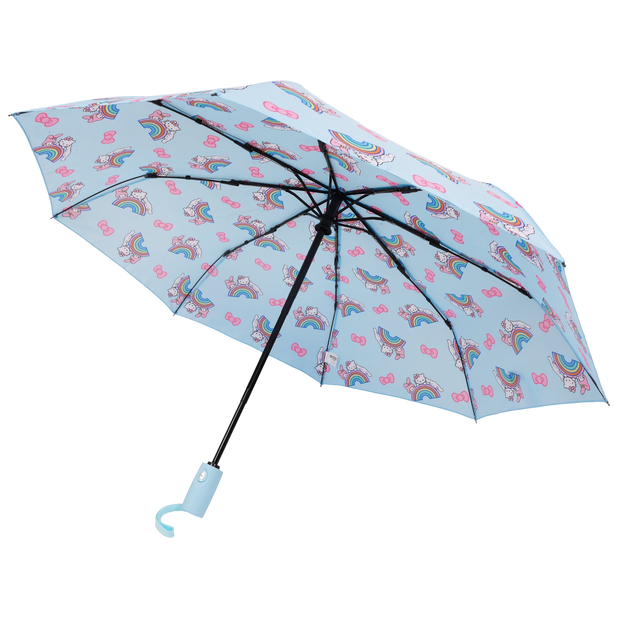 Sanrio Hello Kitty and Friends Rainbow Compact Umbrella with Automatic Open/Close
