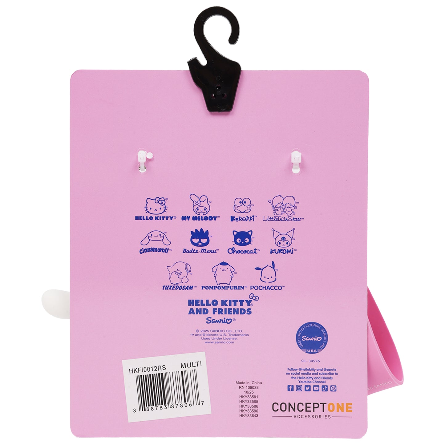 Sanrio Hello Kitty & Cinnamoroll Keychain Set – Officially Licensed 3D Character Lanyard Keychains