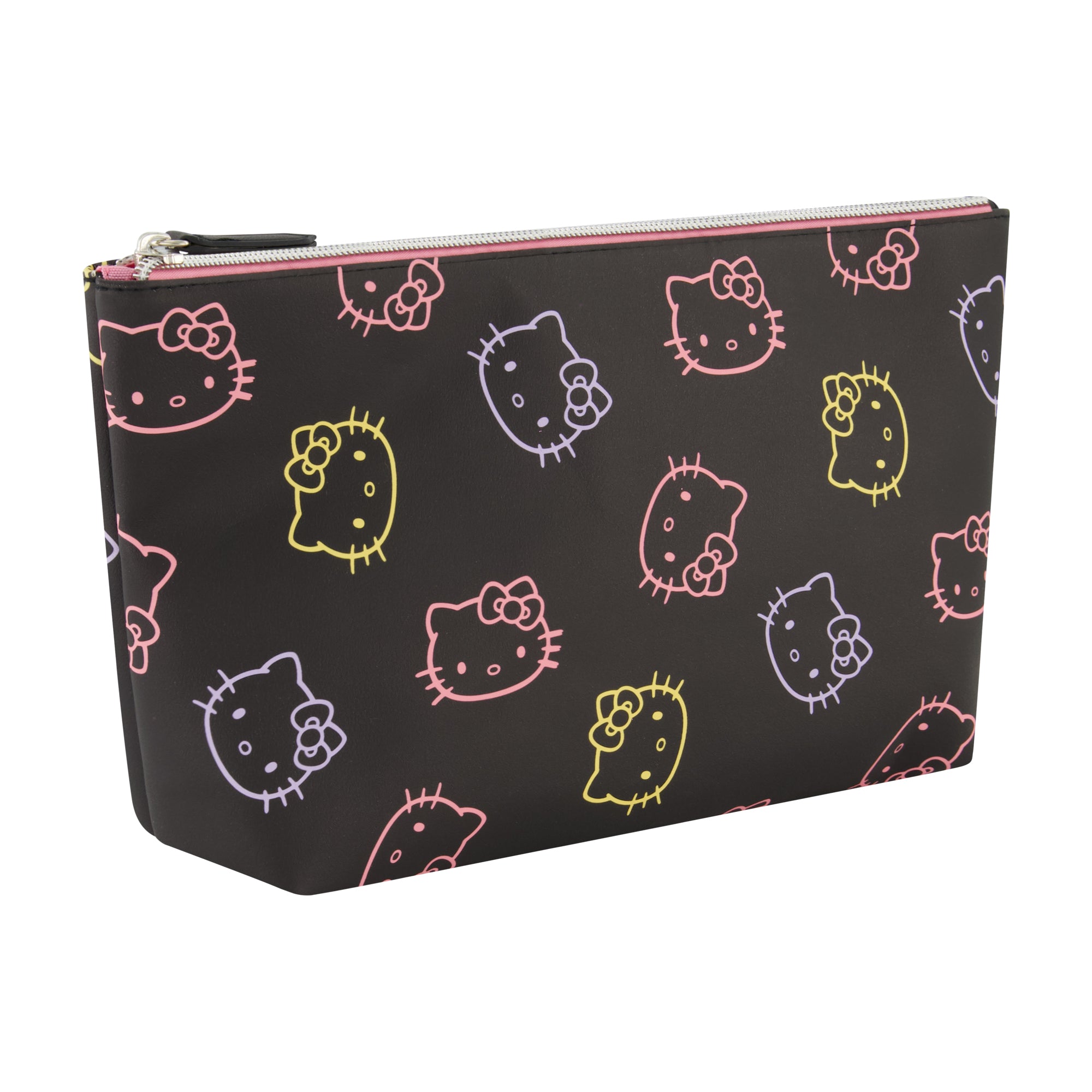 Concept One Hello Kitty Travel Makeup Bag, Trapezoid Cosmetic Organizer Pouch for