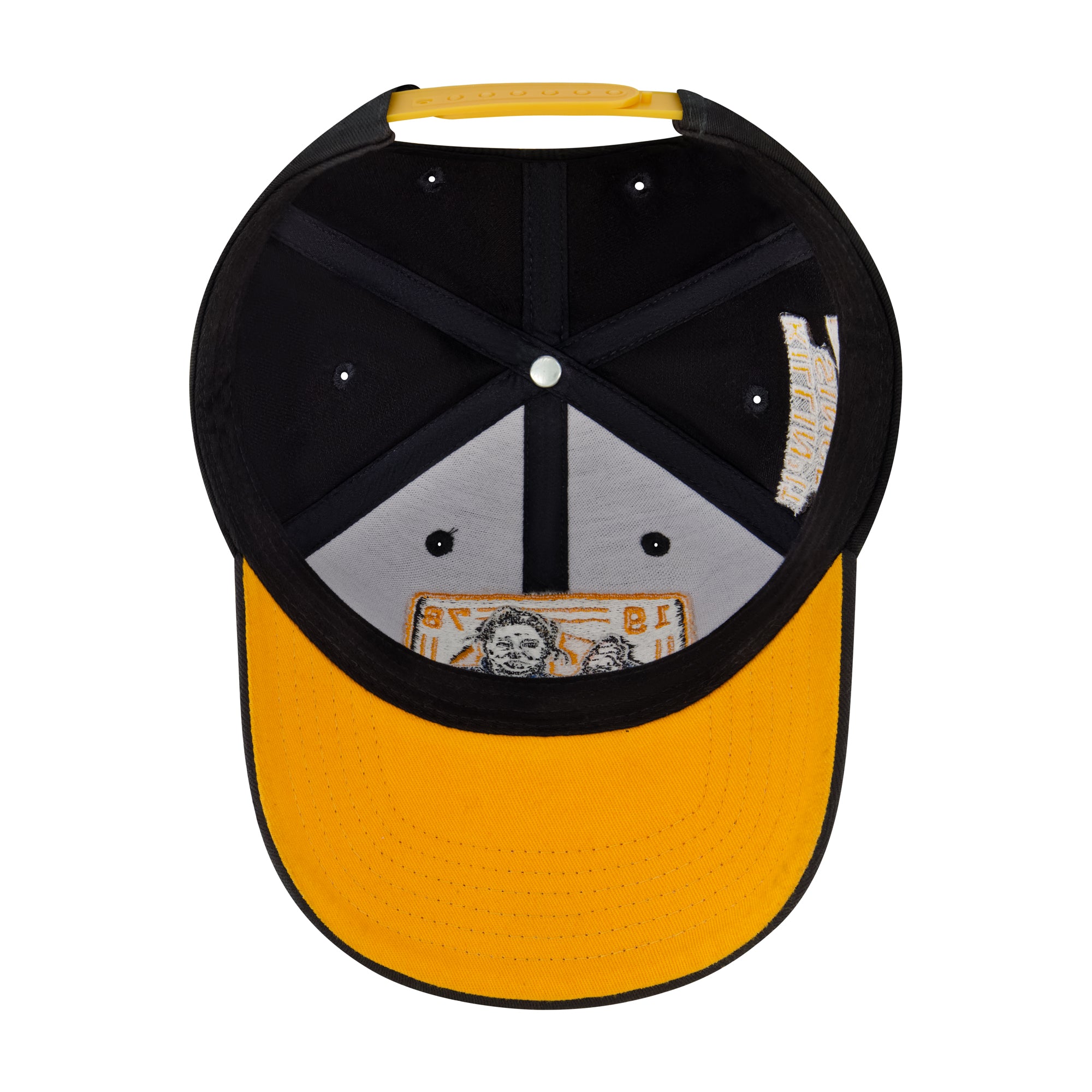 Halloween Baseball Cap, Michael Myers Snapback Hat with Curved Brim, Black, One Size