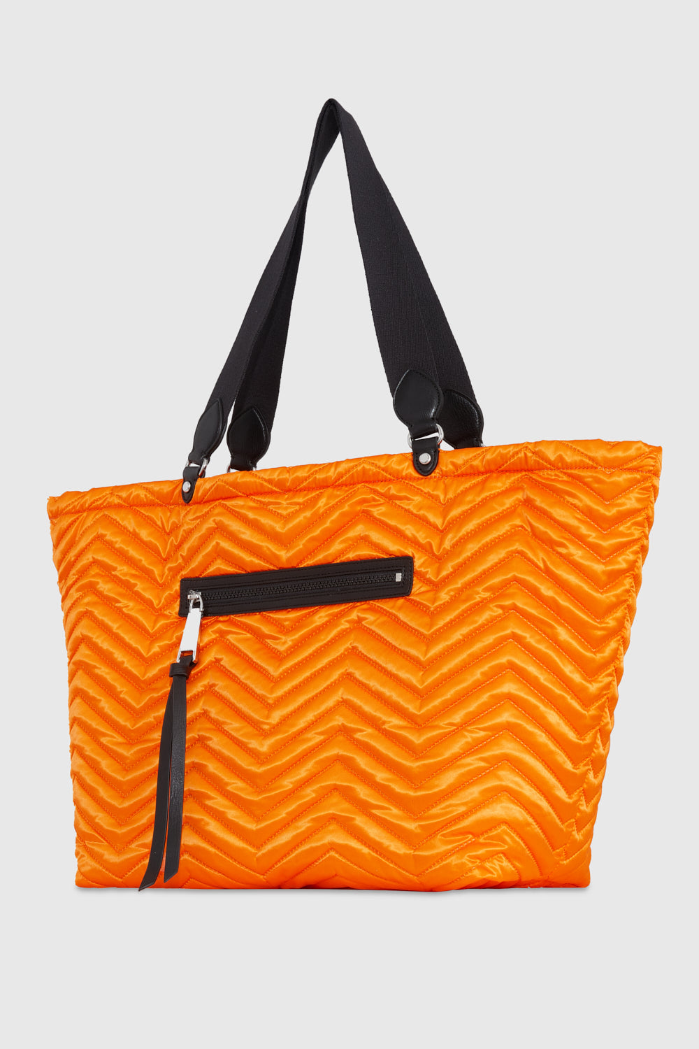 Rebecca Minkoff Quilted Nylon Sienna Tote Neon Orange