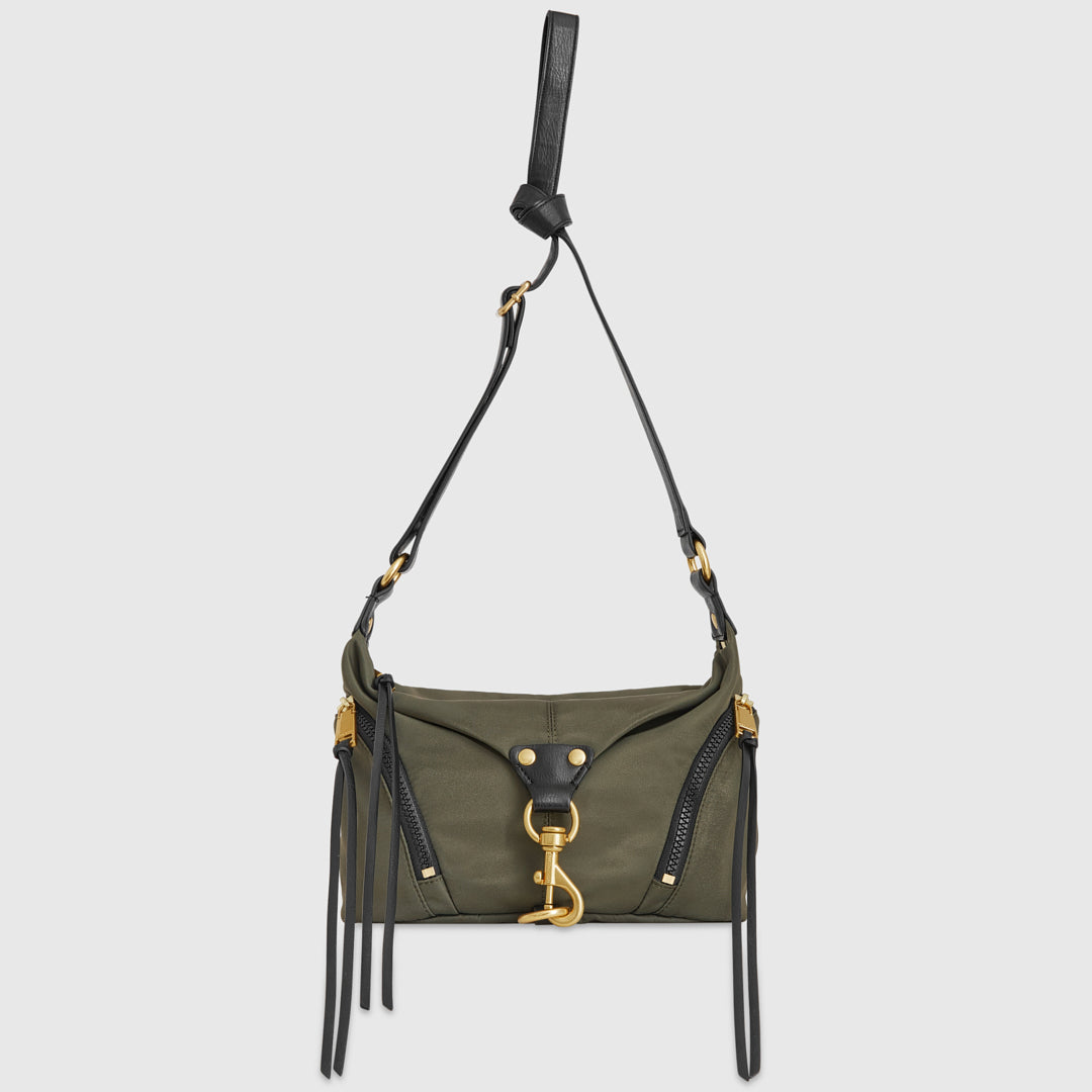 Rebecca Minkoff Small Julian Nylon Crossbody Army Green