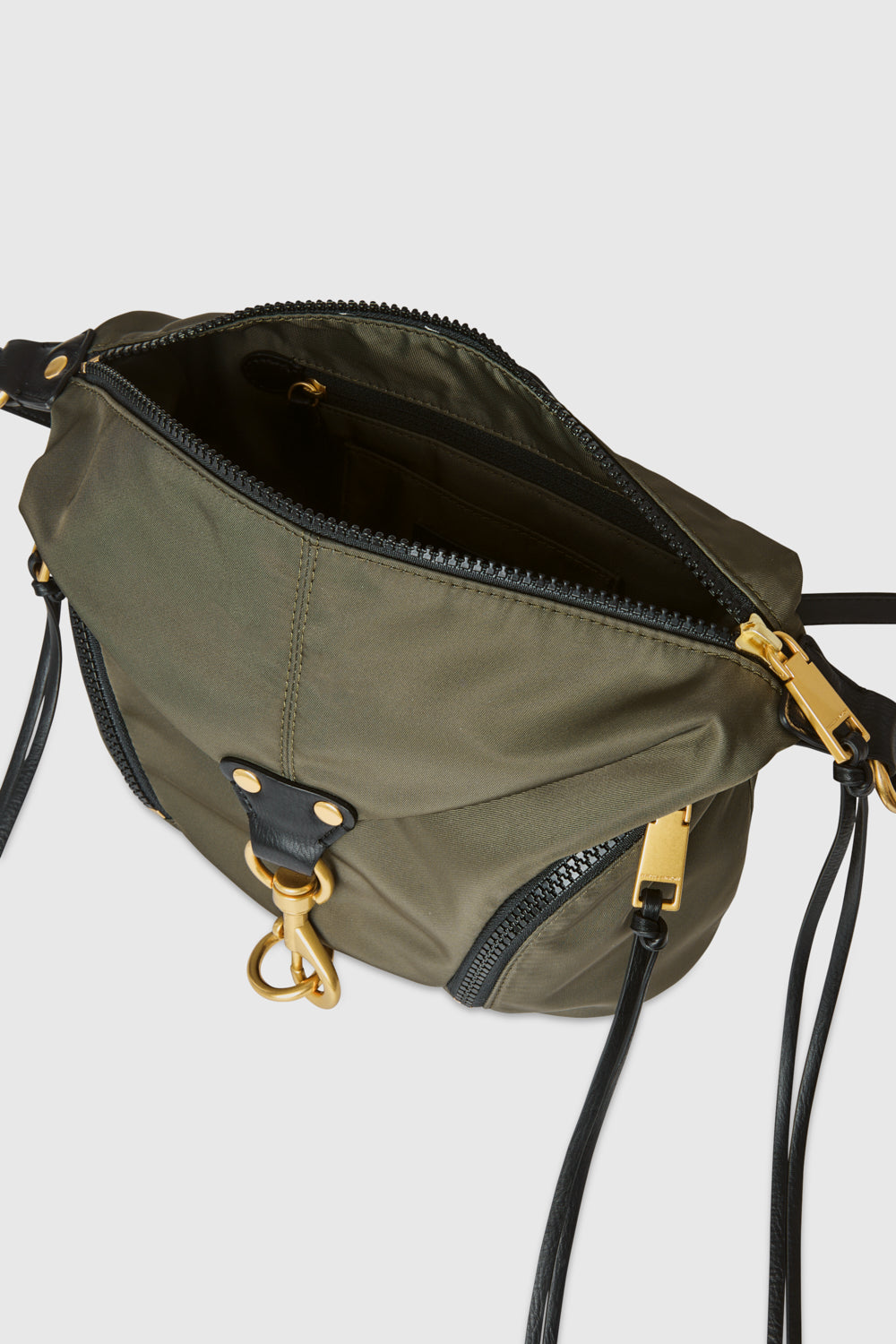 Rebecca Minkoff Small Julian Nylon Crossbody Army Green
