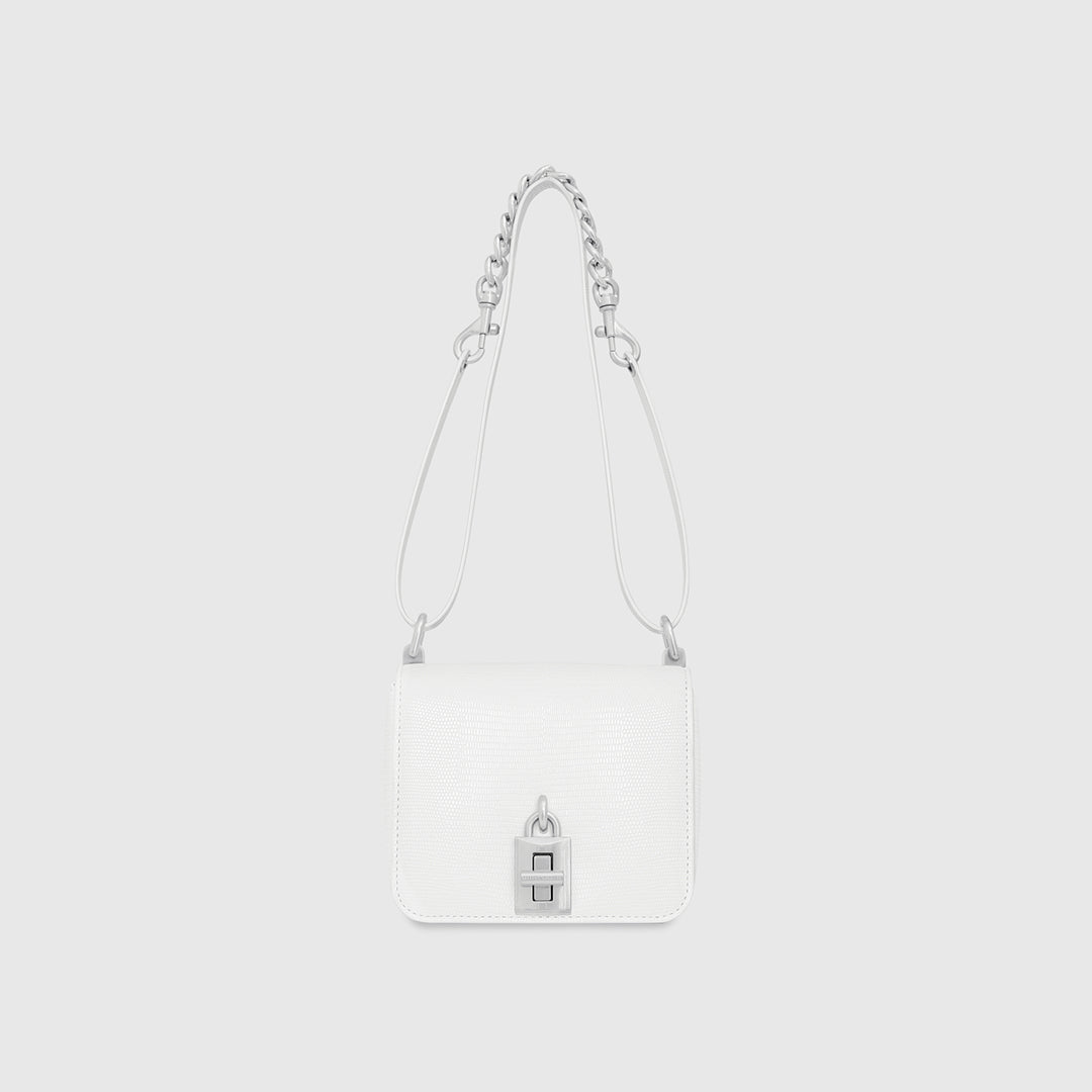 Rebecca Minkoff Love Too Small Square Crossbody Blanc