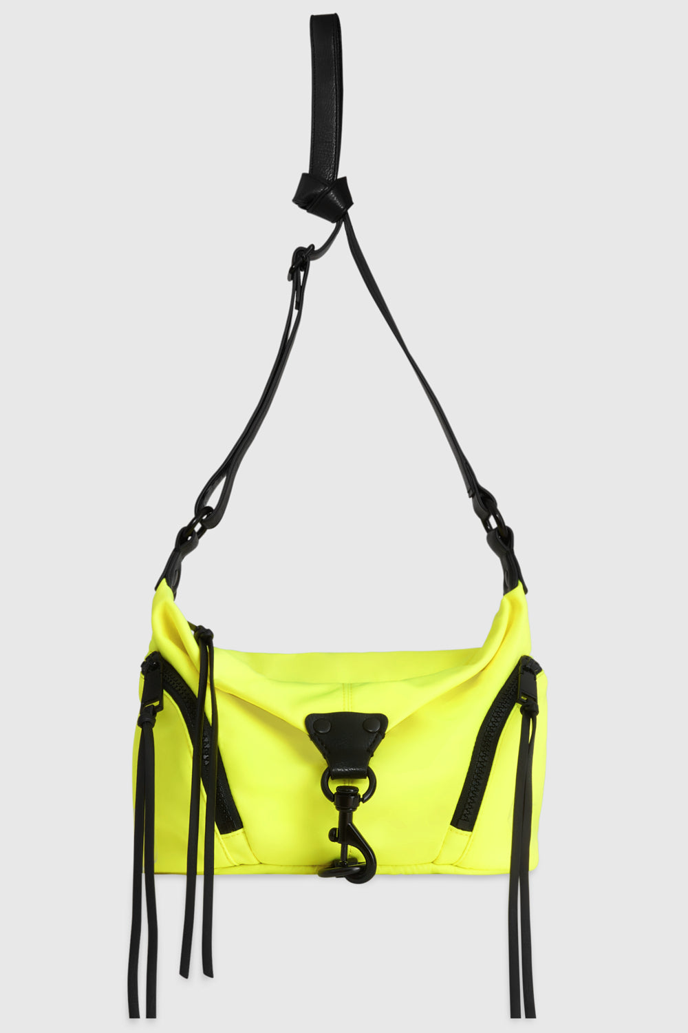Rebecca Minkoff Small Julian Nylon Crossbody Neon Yellow