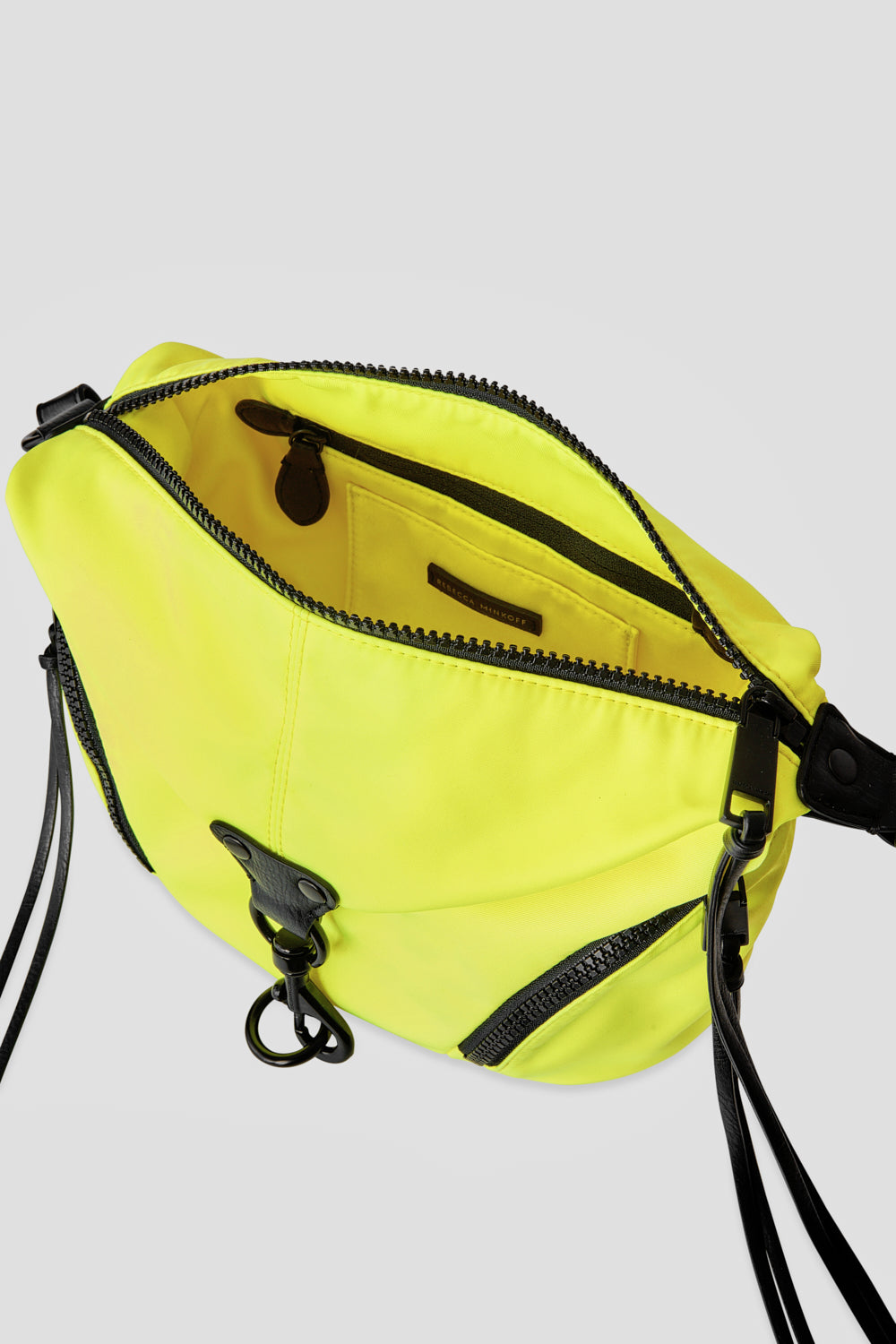 Rebecca Minkoff Small Julian Nylon Crossbody Neon Yellow