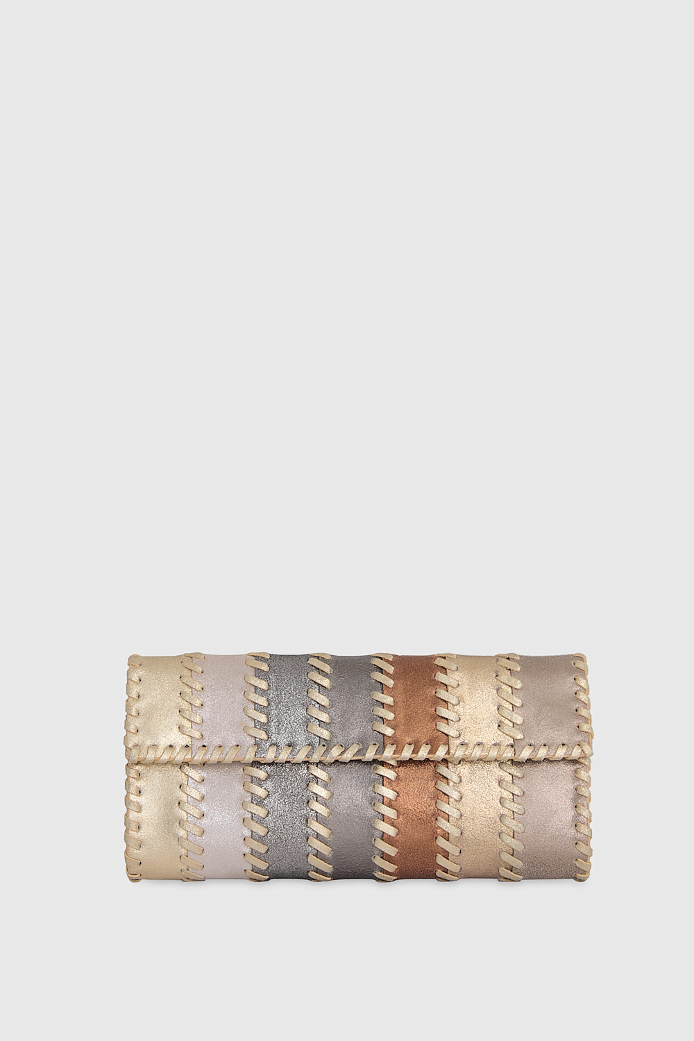 Rebecca Minkoff Patchwork Clutch Gold/Silver/Plantino
