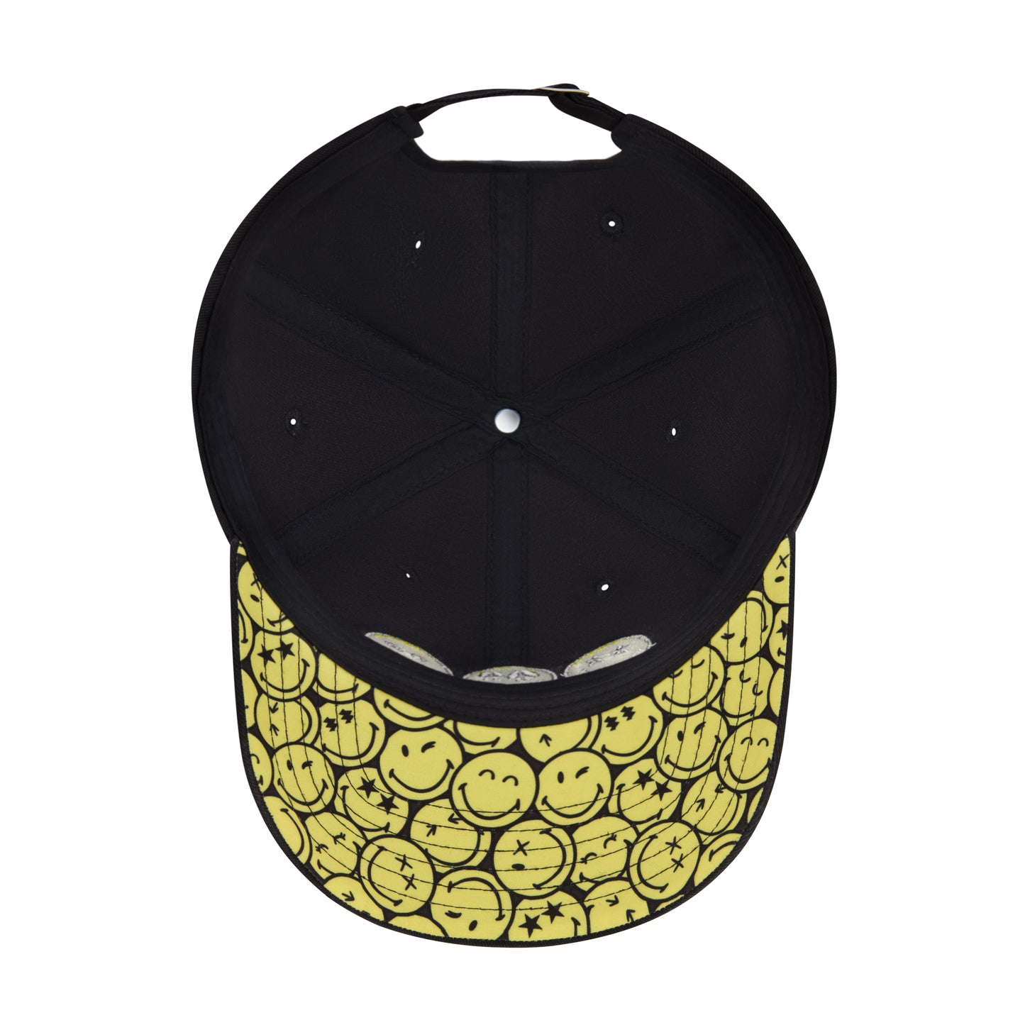 Smileyworld Smilie Peace Eyes Dad Cap,Black