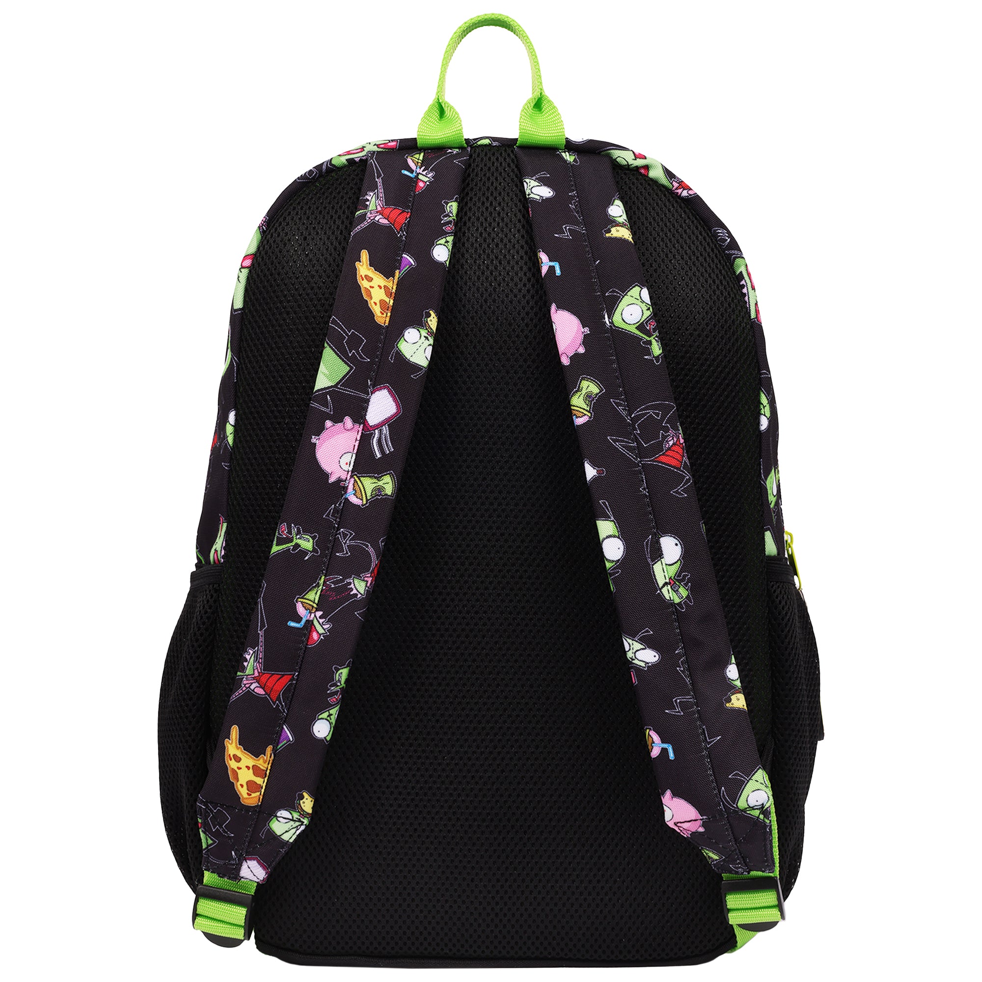 Nickelodeon Invader Zim Full-Size Classic Backpack – All-Over Print, Mesh Airflow Backpanel & School Bookbag