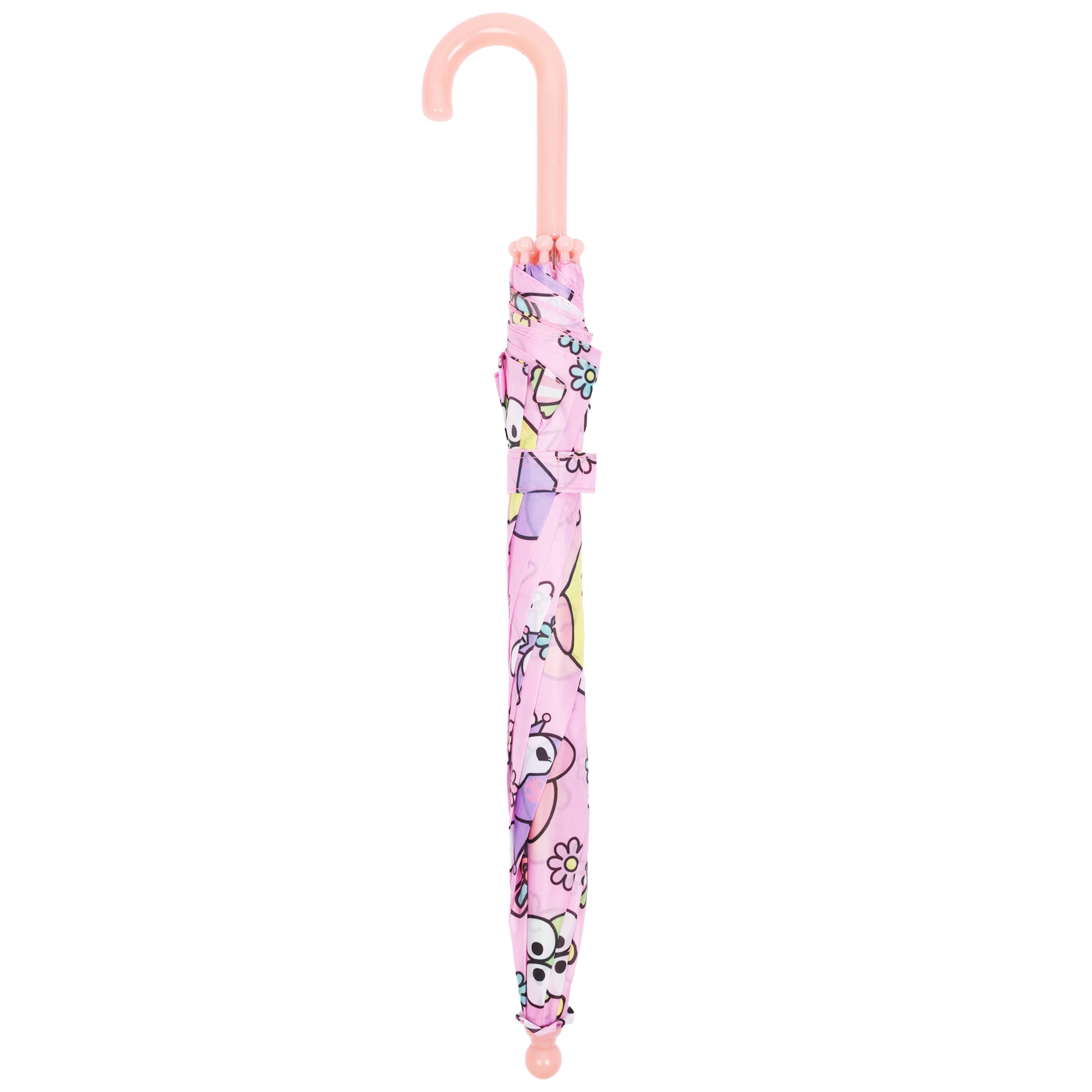 SANRIO Hello Kitty & Friends Kids Umbrella – 31” Arc Pink Umbrella with My Melody, Kuromi, Keroppi & Cinnamoroll (8 Panel)