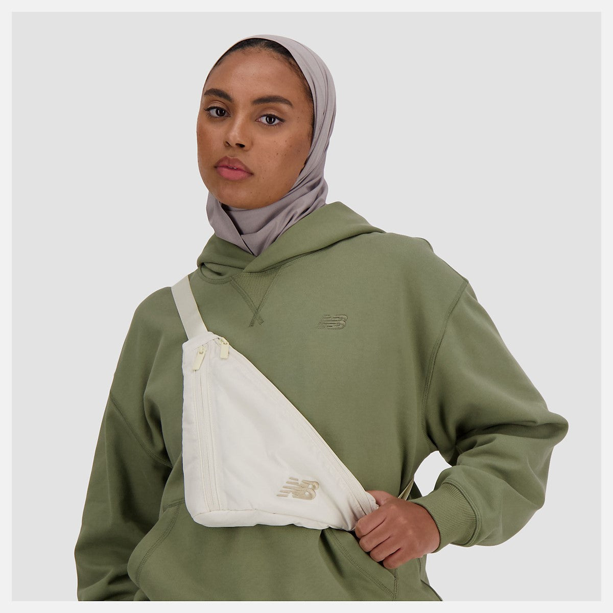 New Balance Women's Large Bum Bag, OFF WHITE