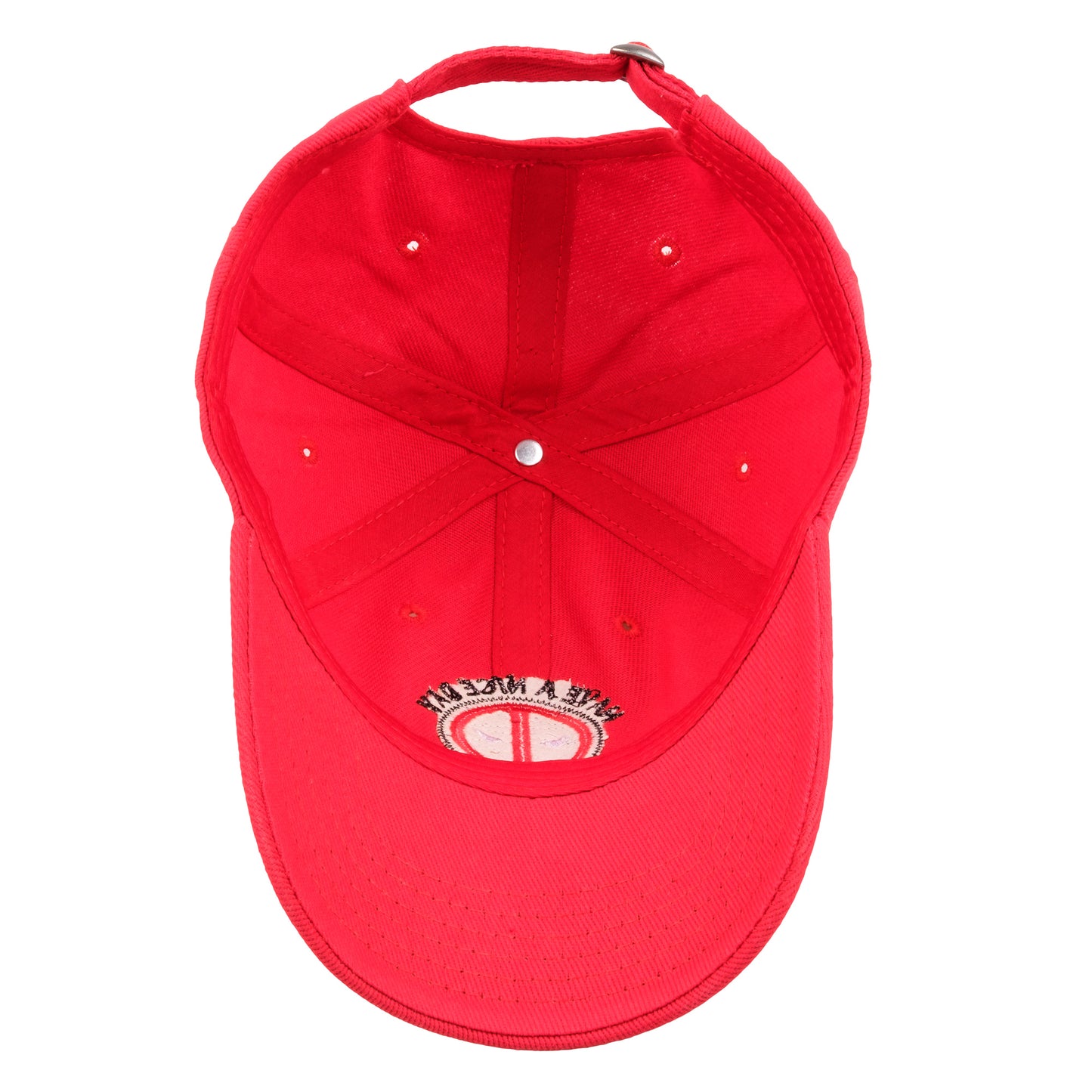 Concept One Marvel Deadpool Have a Nice Day Cotton Adjustable Baseball Hat with Curved Brim