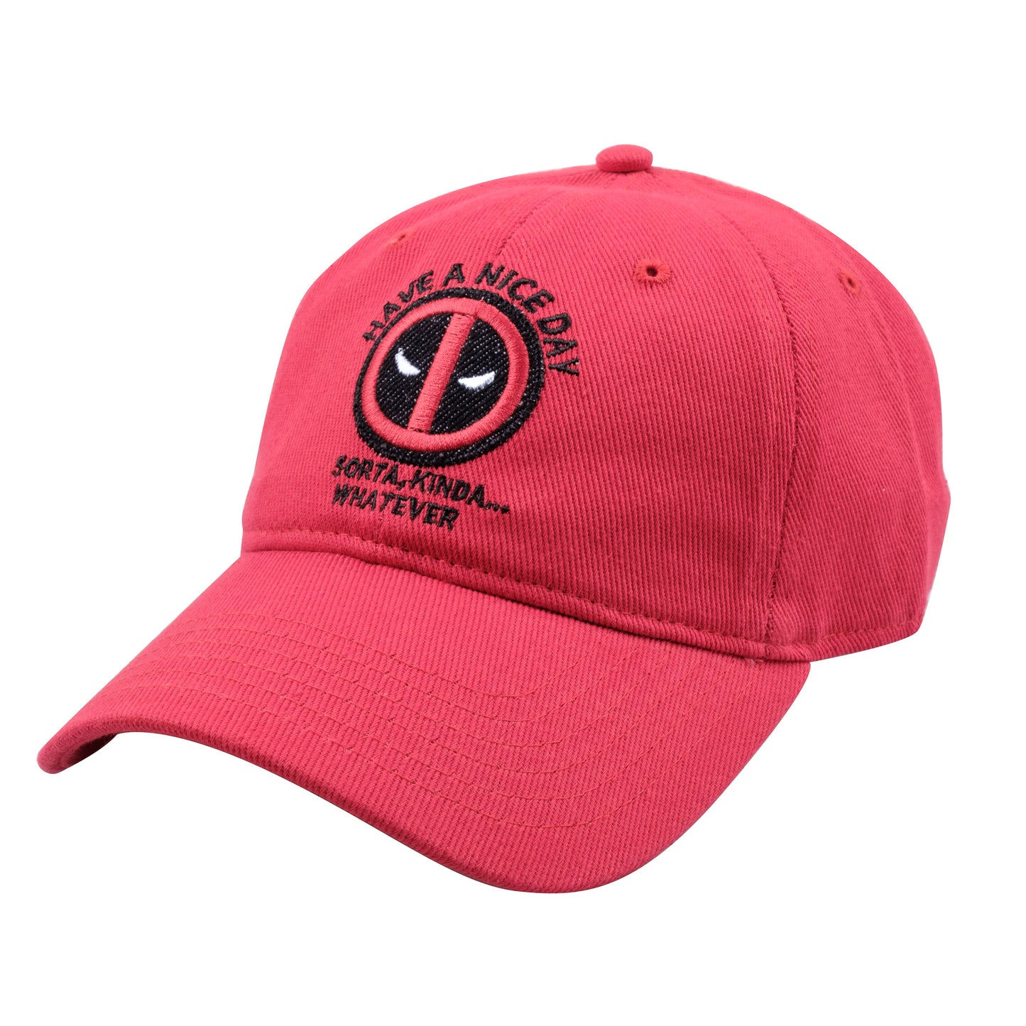 Concept One Marvel Deadpool Have a Nice Day Cotton Adjustable Baseball Hat with Curved Brim
