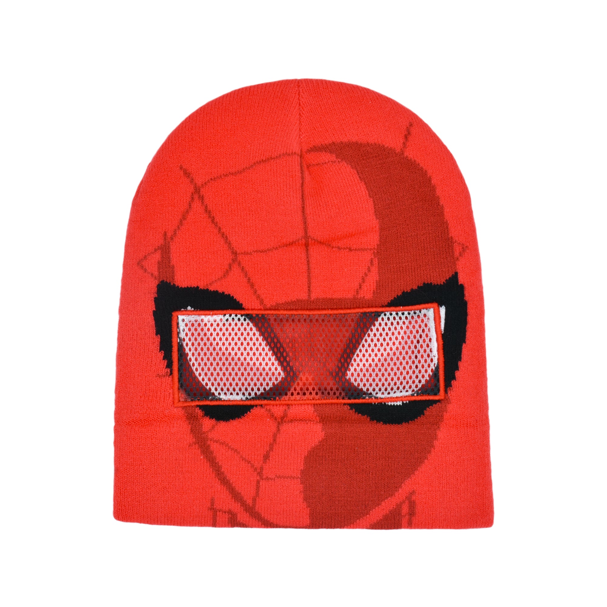 Marvel Spider-Man Miles Morales Roll Down Cuff Beanie Hat, Knitted Winter Skull Cap