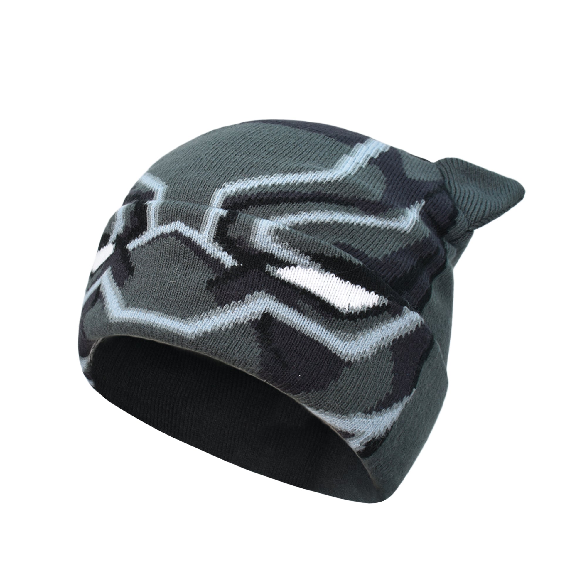 Marvel Black Panther Roll Down Cuff Beanie Hat, Black, One Size